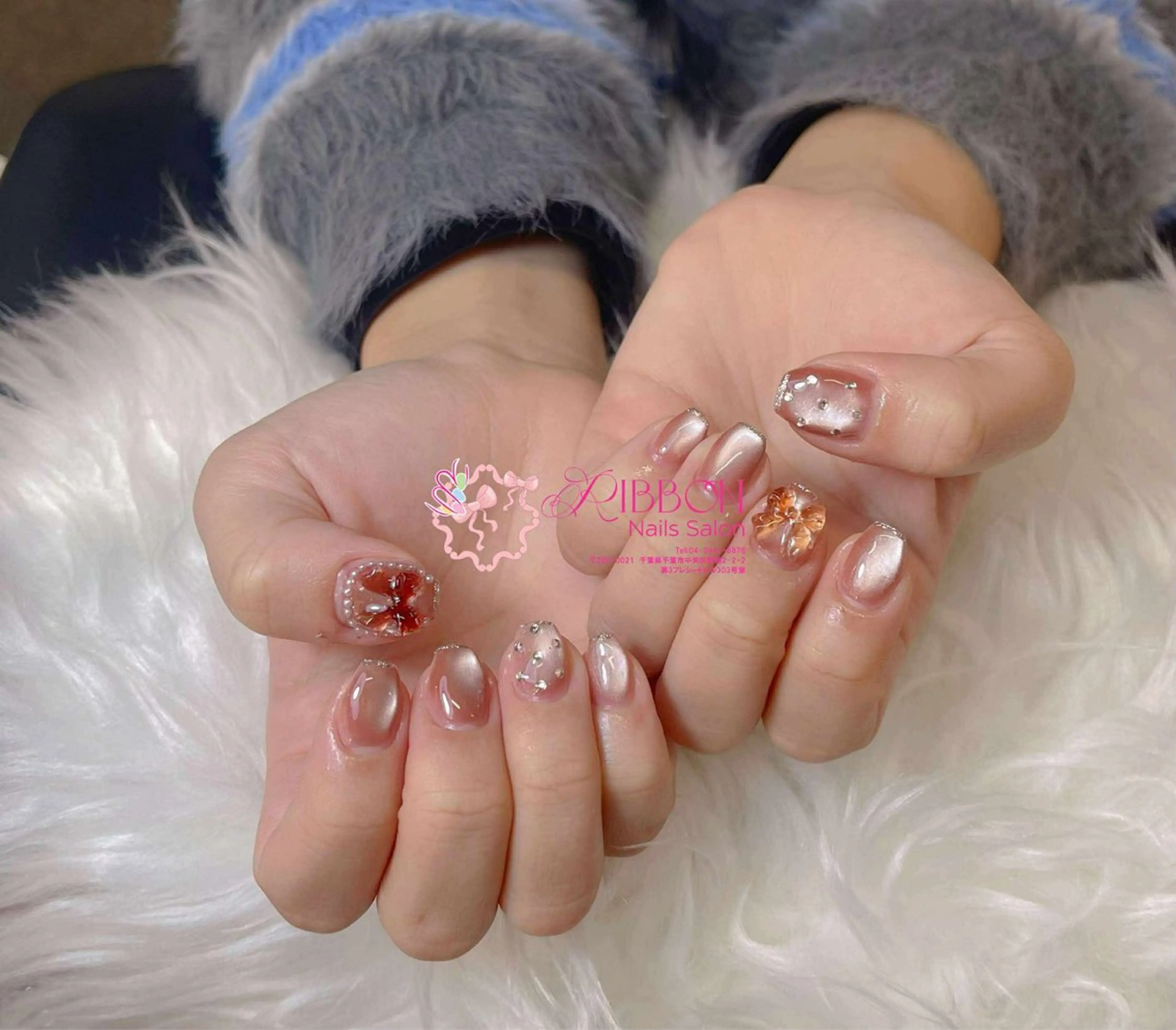 ネイル チークネイル フットネイル フレンチネイル グラデーション 韓国ネイル Ribbonnail staffのネイルデザイン