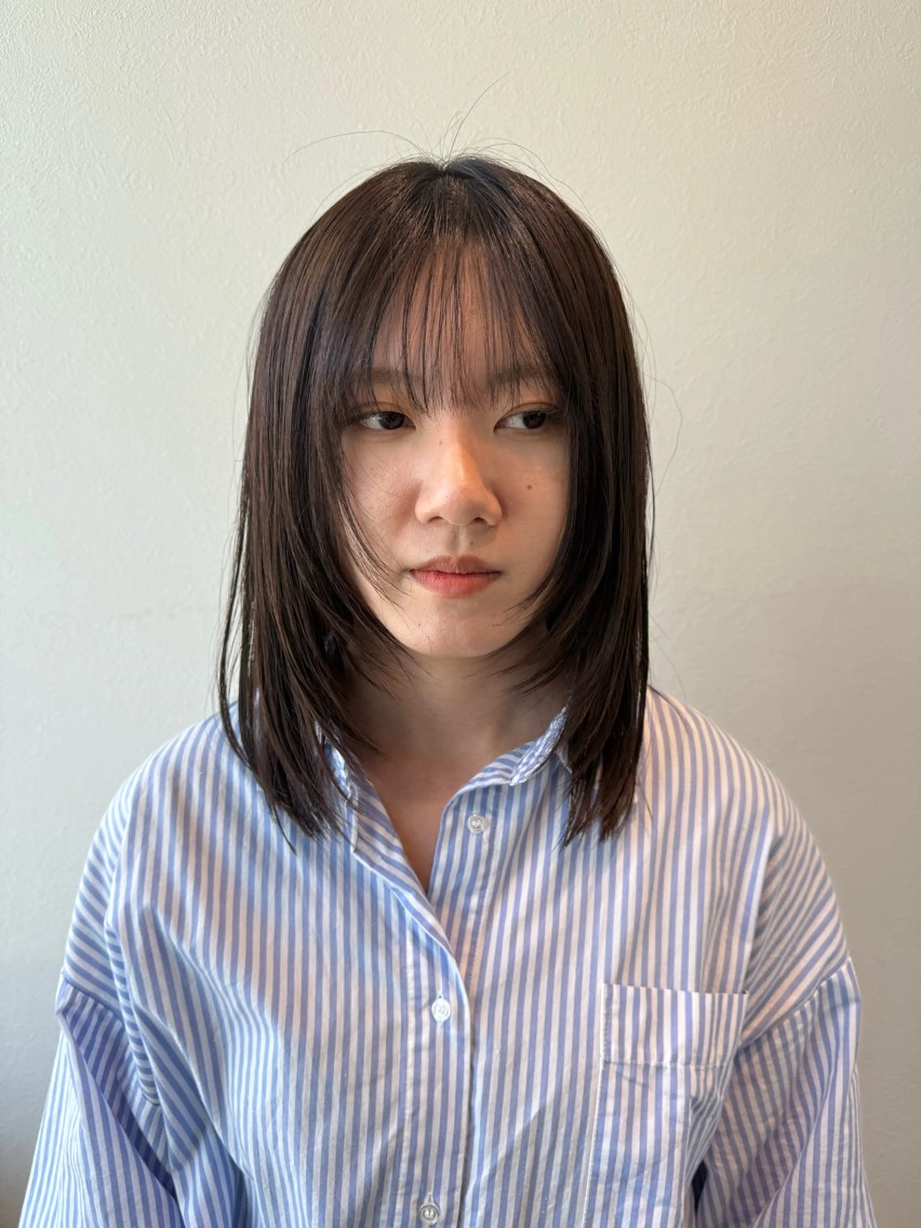 ミディアム カラー 木村 架音のヘアスタイル