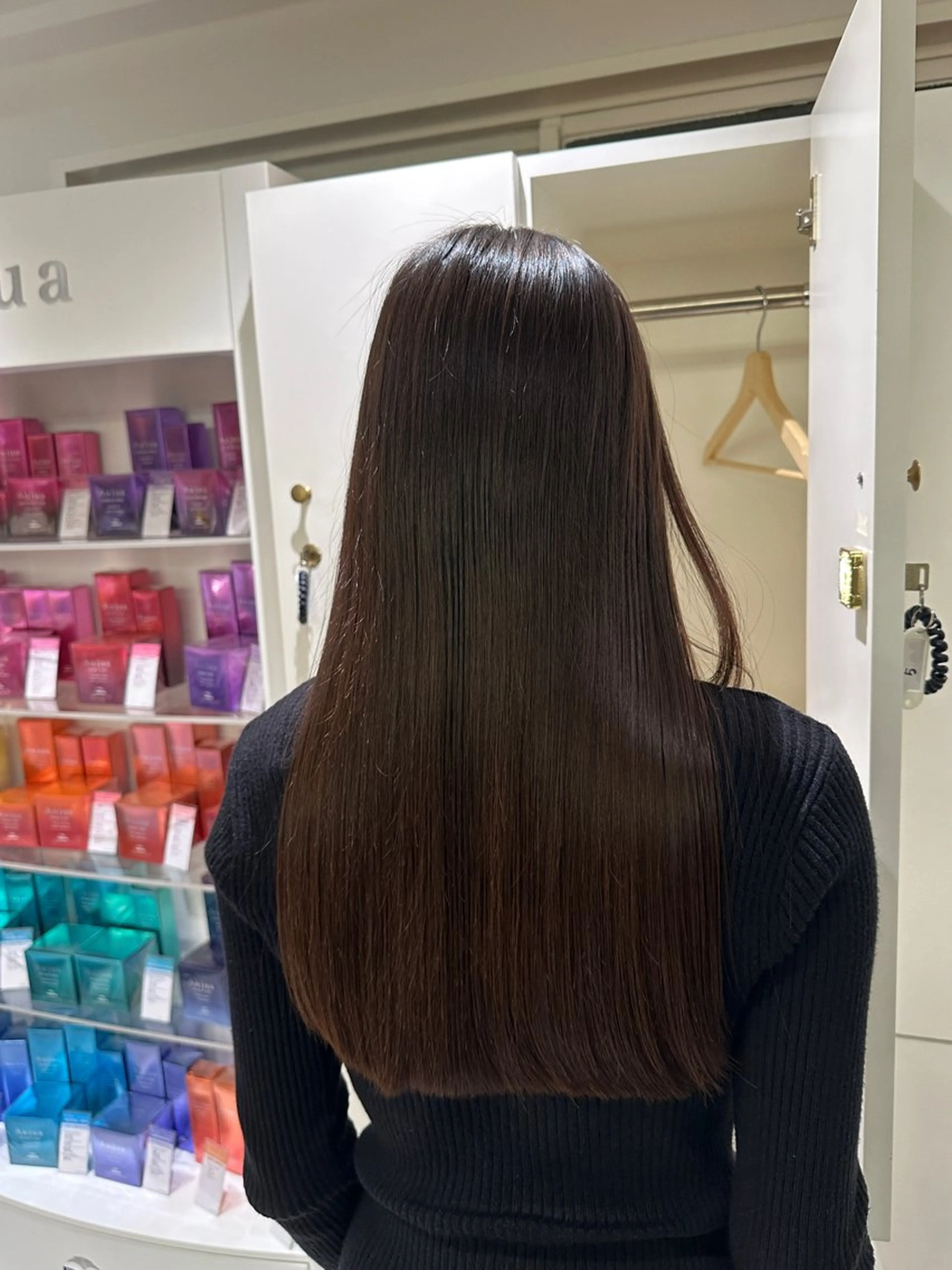 ロング カット 縮毛矯正 トリートメント 切りっぱなし/髪質 改善矯正/さやか🫧のヘアスタイル