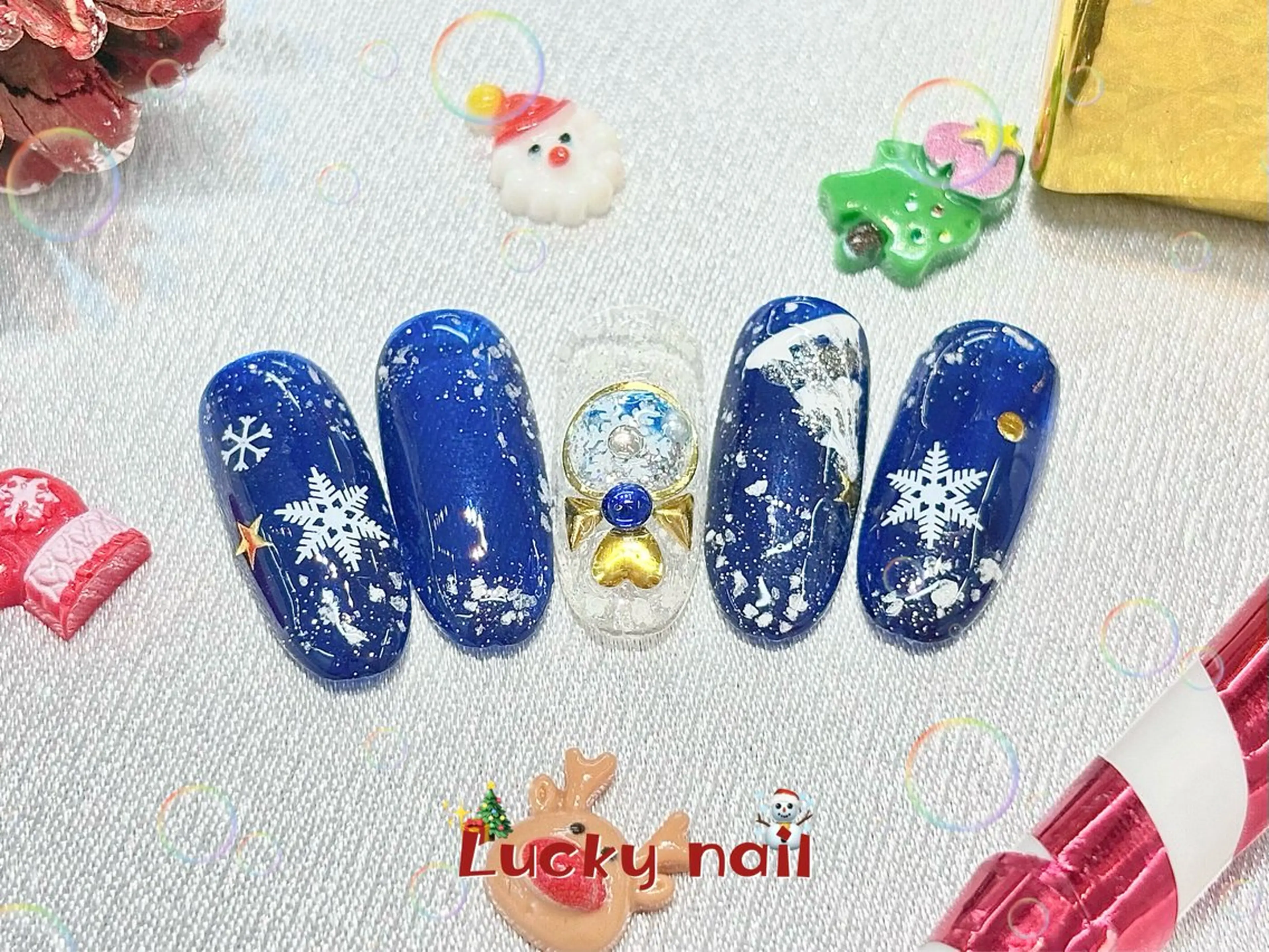 ネイル アートネイル チークネイル 長さ出し ジェルネイル マグネットネイル Lucky nail  小林和希のネイルデザイン