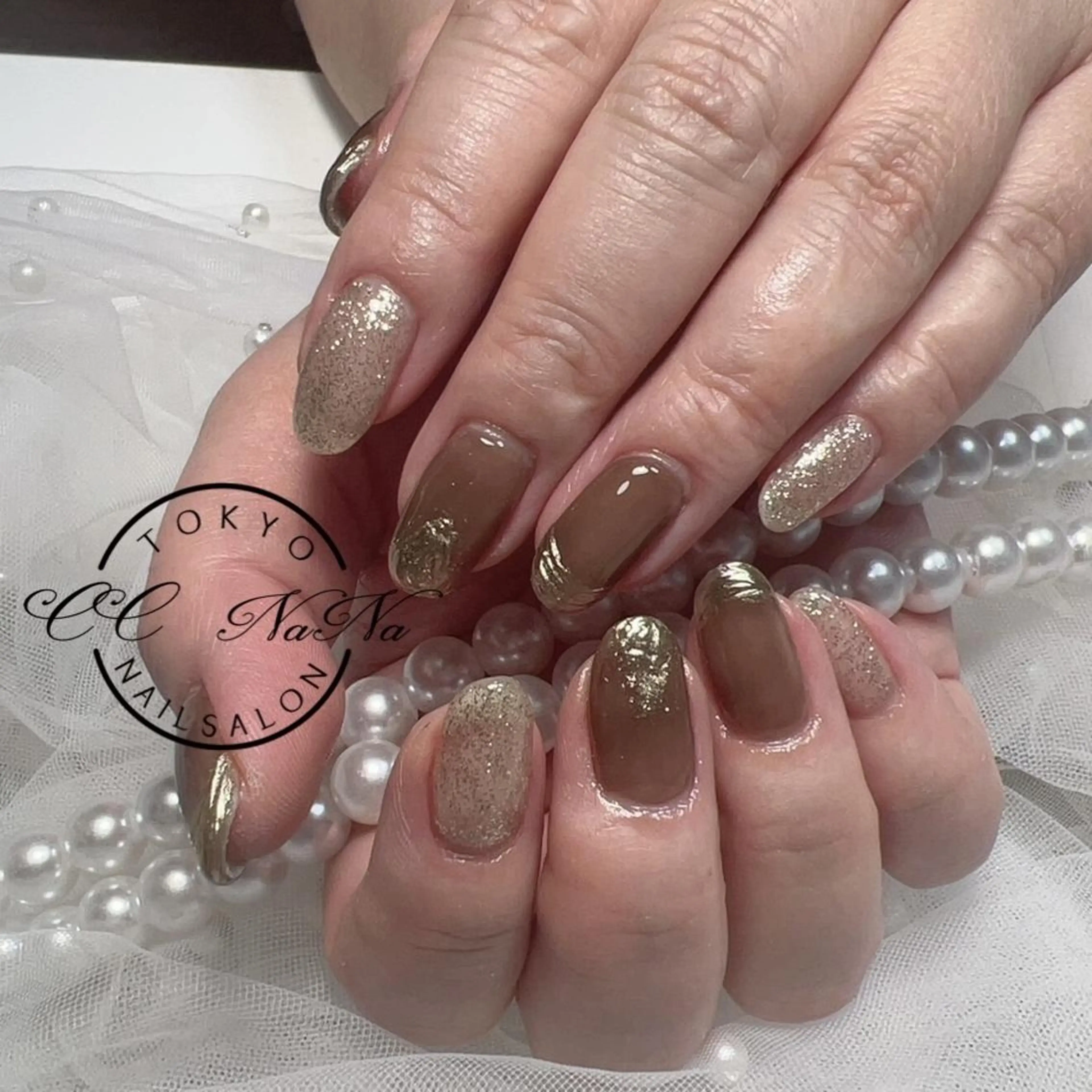 ネイル 韓国風ワンホンネイル パラジェル🩵roのネイルデザイン