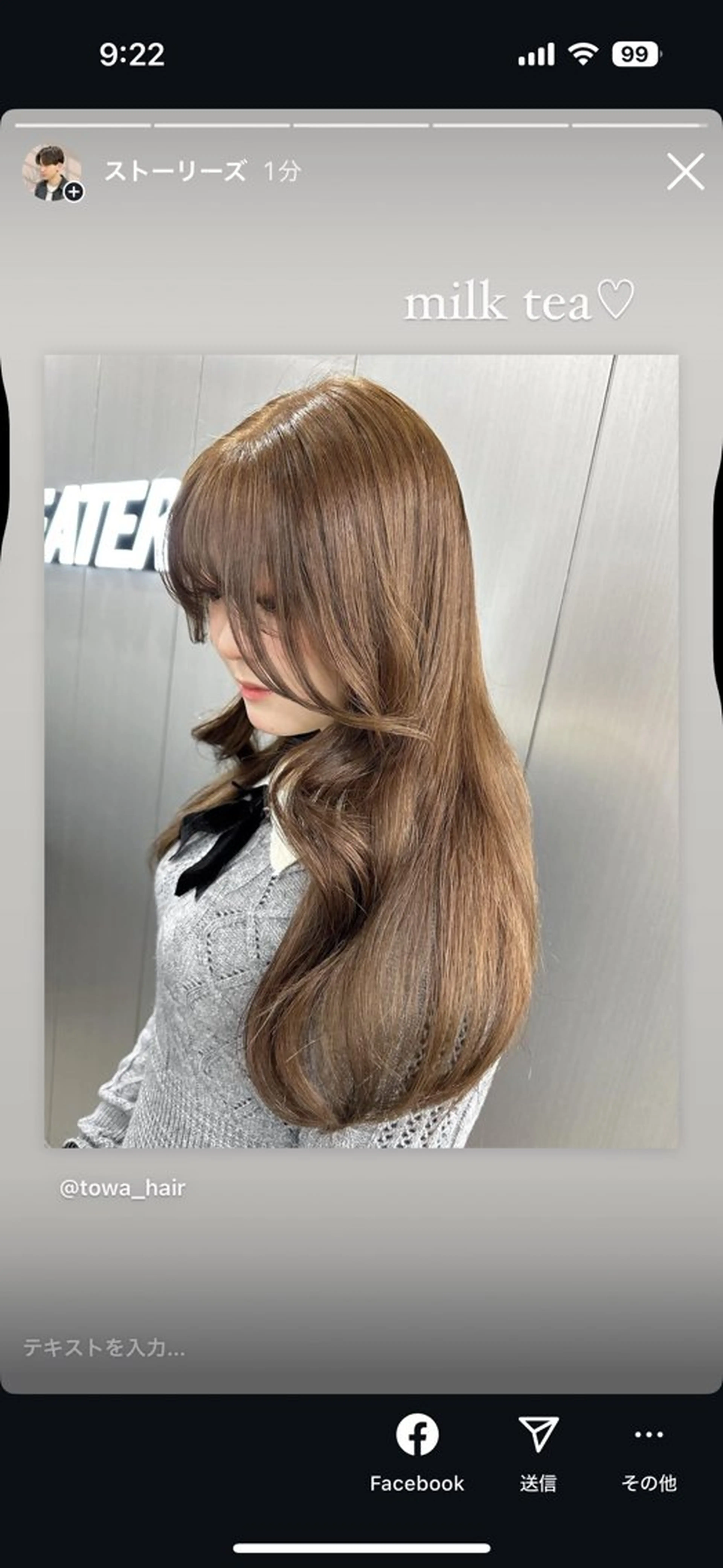 ロング カラー ブリーチ ブリーチなしカラー ヘアカラー くすみミルクティー／ ブラウン🪡TOWAのヘアスタイル