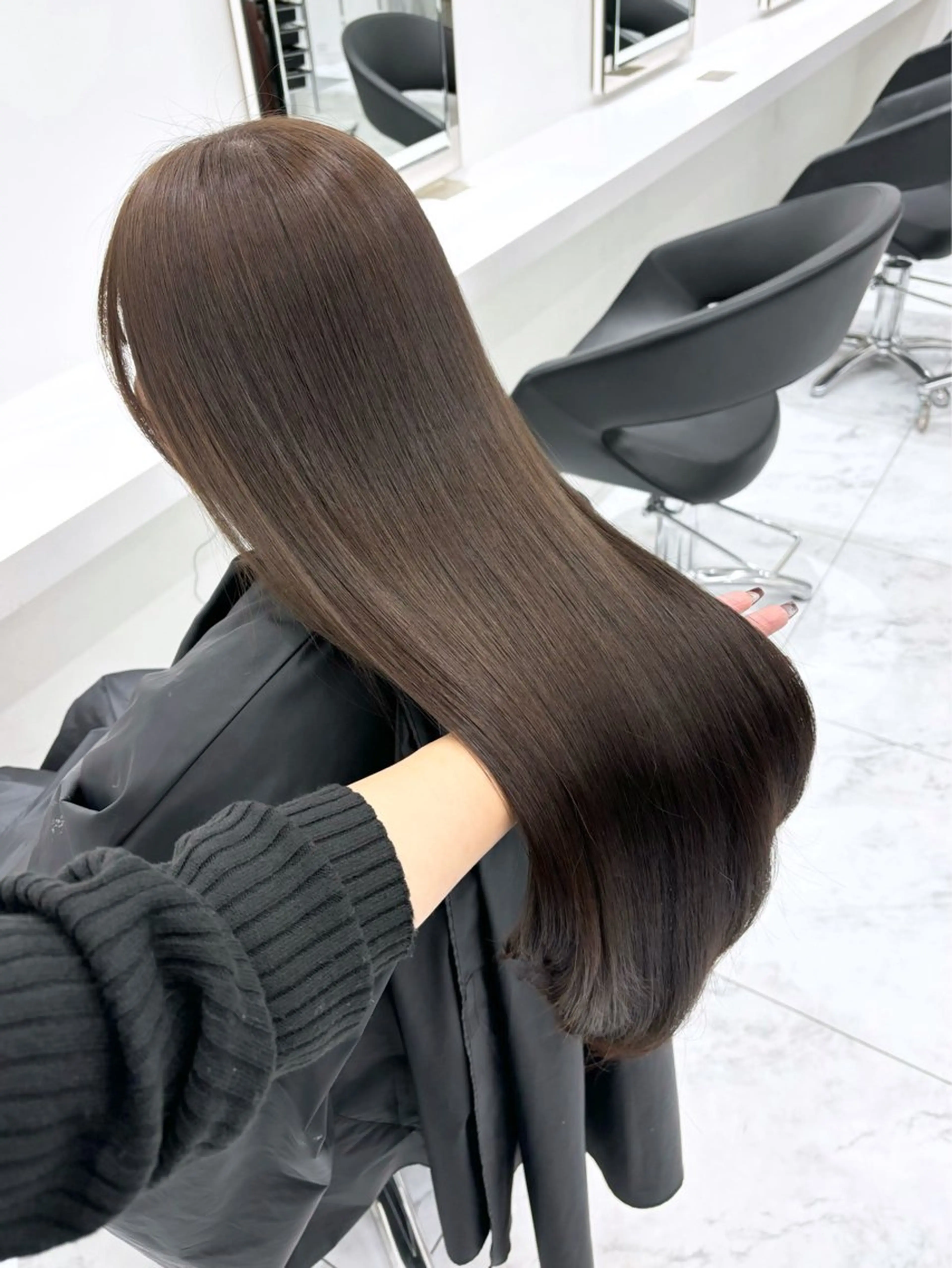 ロング 縮毛矯正 カット ヘアカラー 縮毛矯正 トリートメント Beleza Era所属・韓国レイヤー/ 縮毛矯正🎀minaのヘアスタイル