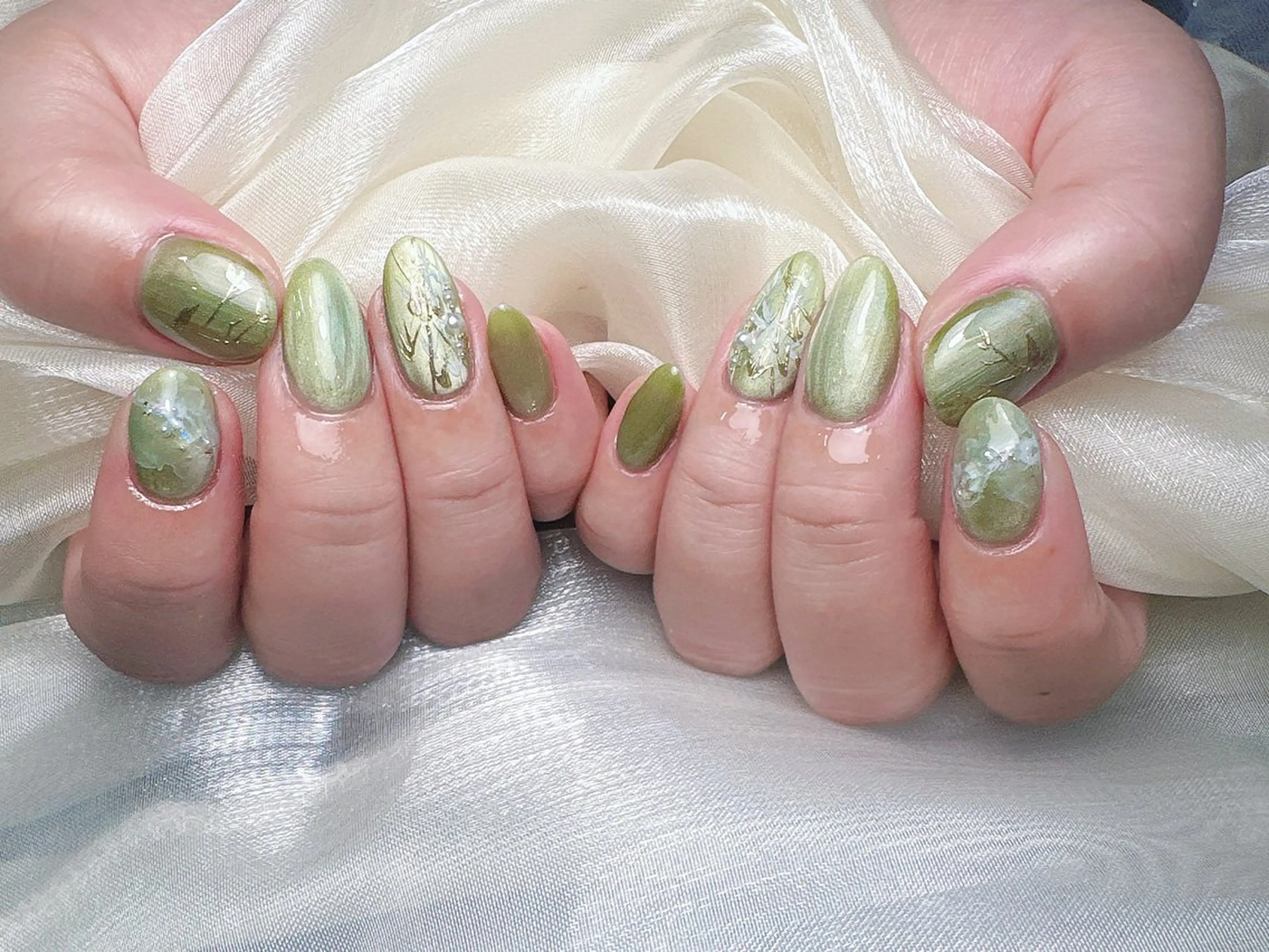 ネイル 長さ出し フレンチネイル ジェルネイル ガラスフレンチ 韓国ネイル ハンドネイル ハンドケア HD Studioのネイルデザイン