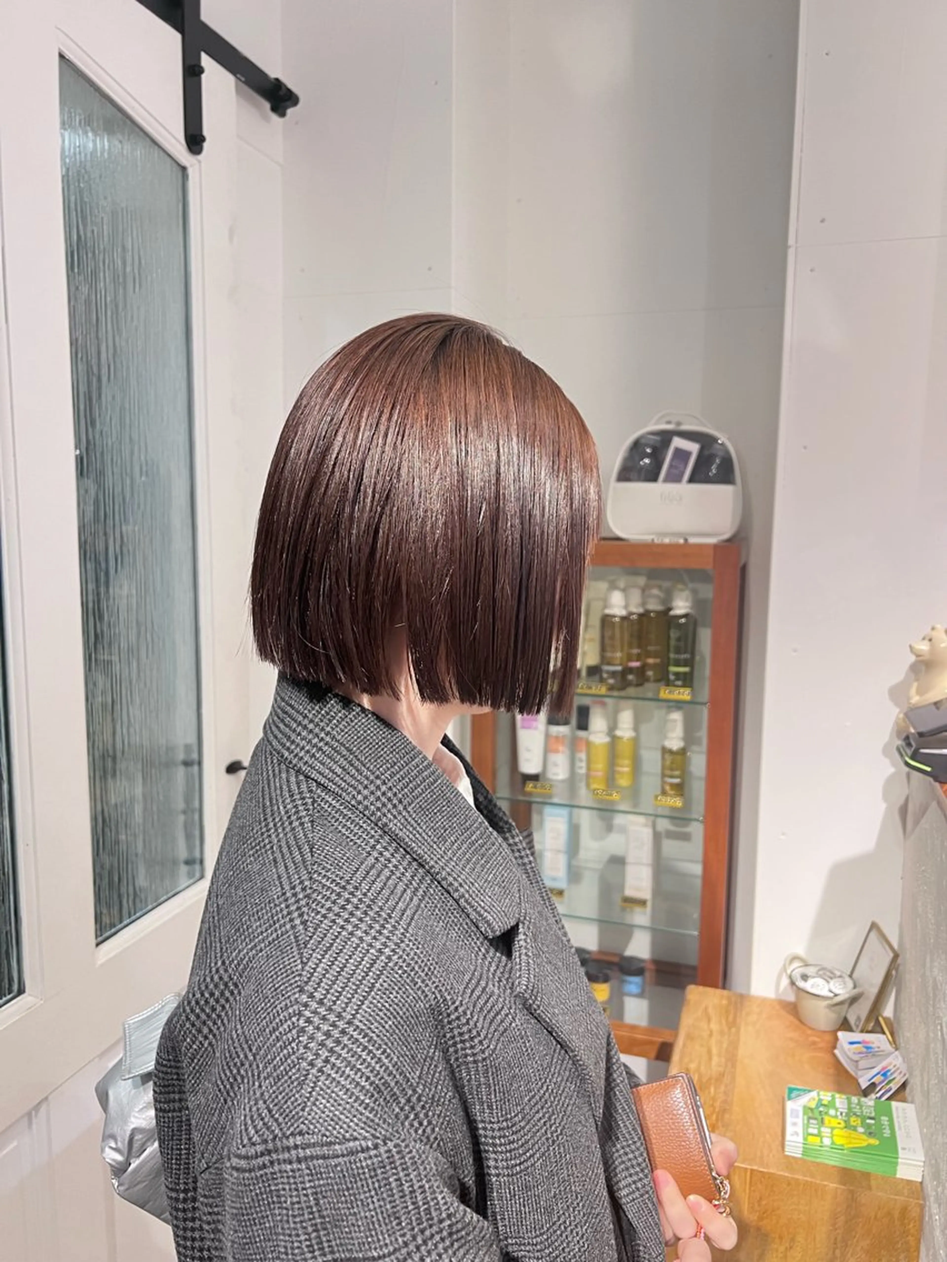 ショート カラー ブリーチ 透明感カラー ブリーチなしカラー ボブ 髪質改善 カット ヘアカラー rina/似合わせ/ 艶髪カラー/髪質改善のヘアスタイル