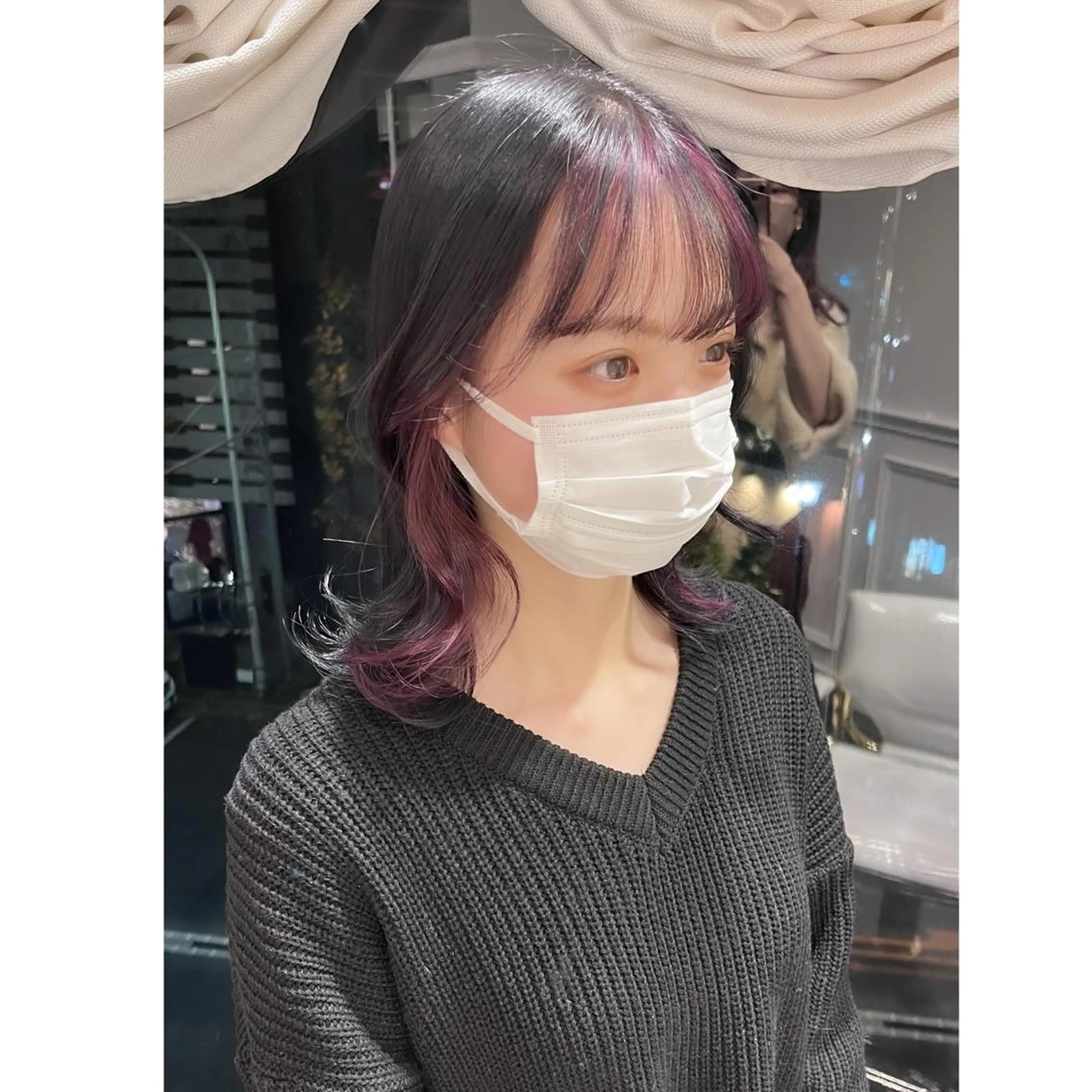 ミディアム カラー ブリーチ ヘアカラー LOTTA CUCCI所属・miyu /トレンド カラー×艶髪のヘアスタイル