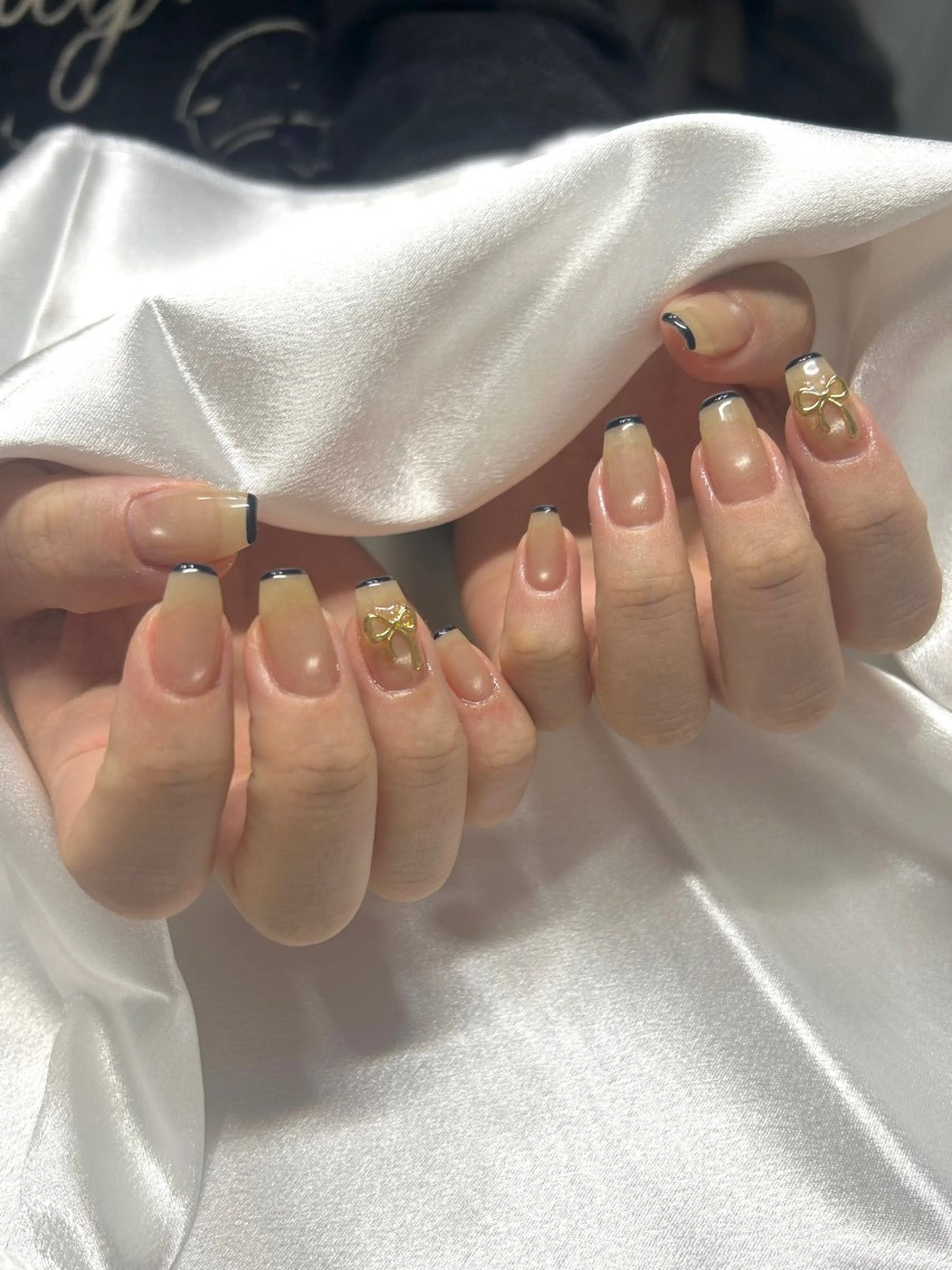 ネイル フレンチネイル マグネットネイル オフィスネイル シンプルネイル ハンドネイル nail salon　coco no ne所属・coco no ne KANNAのネイルデザイン