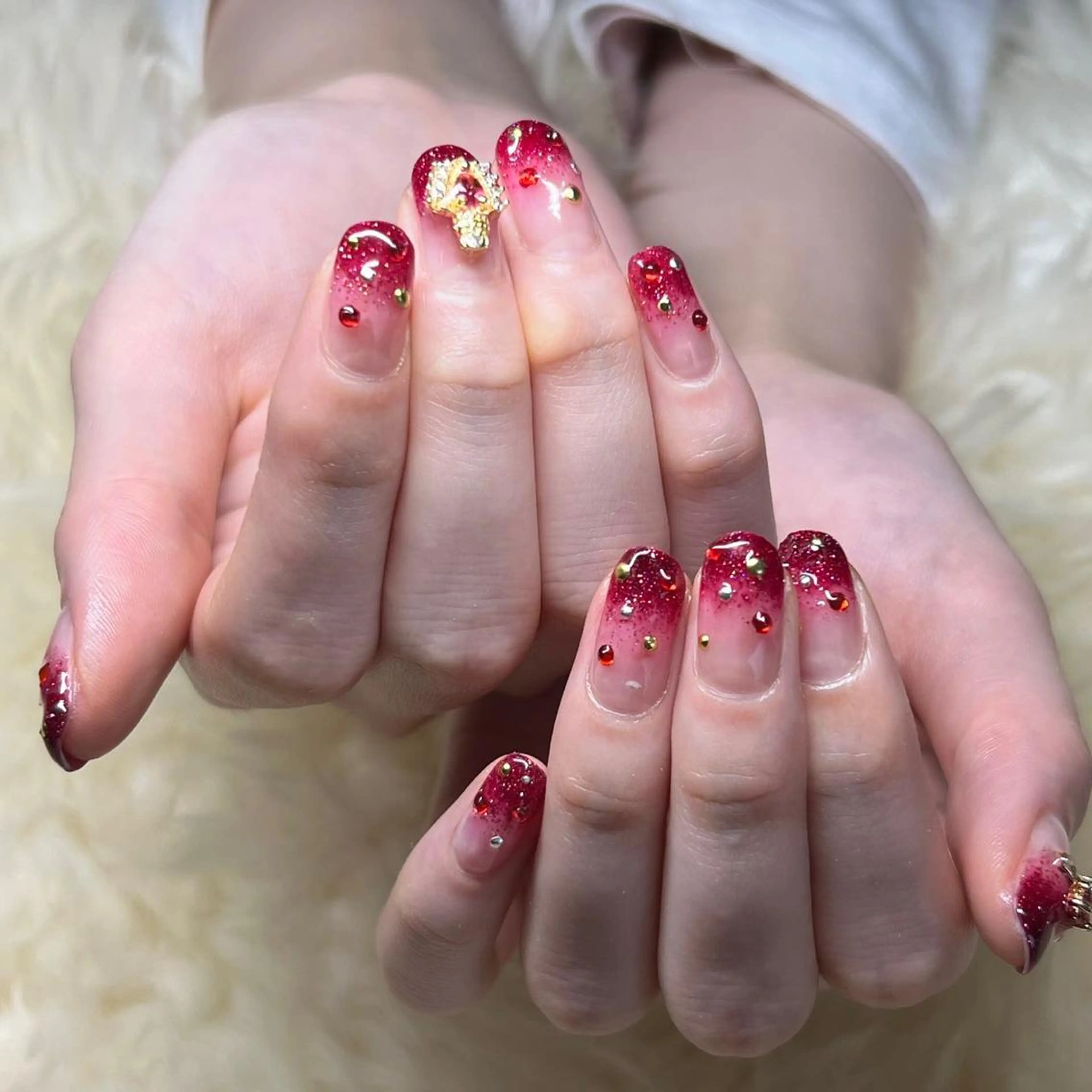 ミディアム ハンドネイル ハンドケア 💜MIYA nail川崎店のネイルデザイン