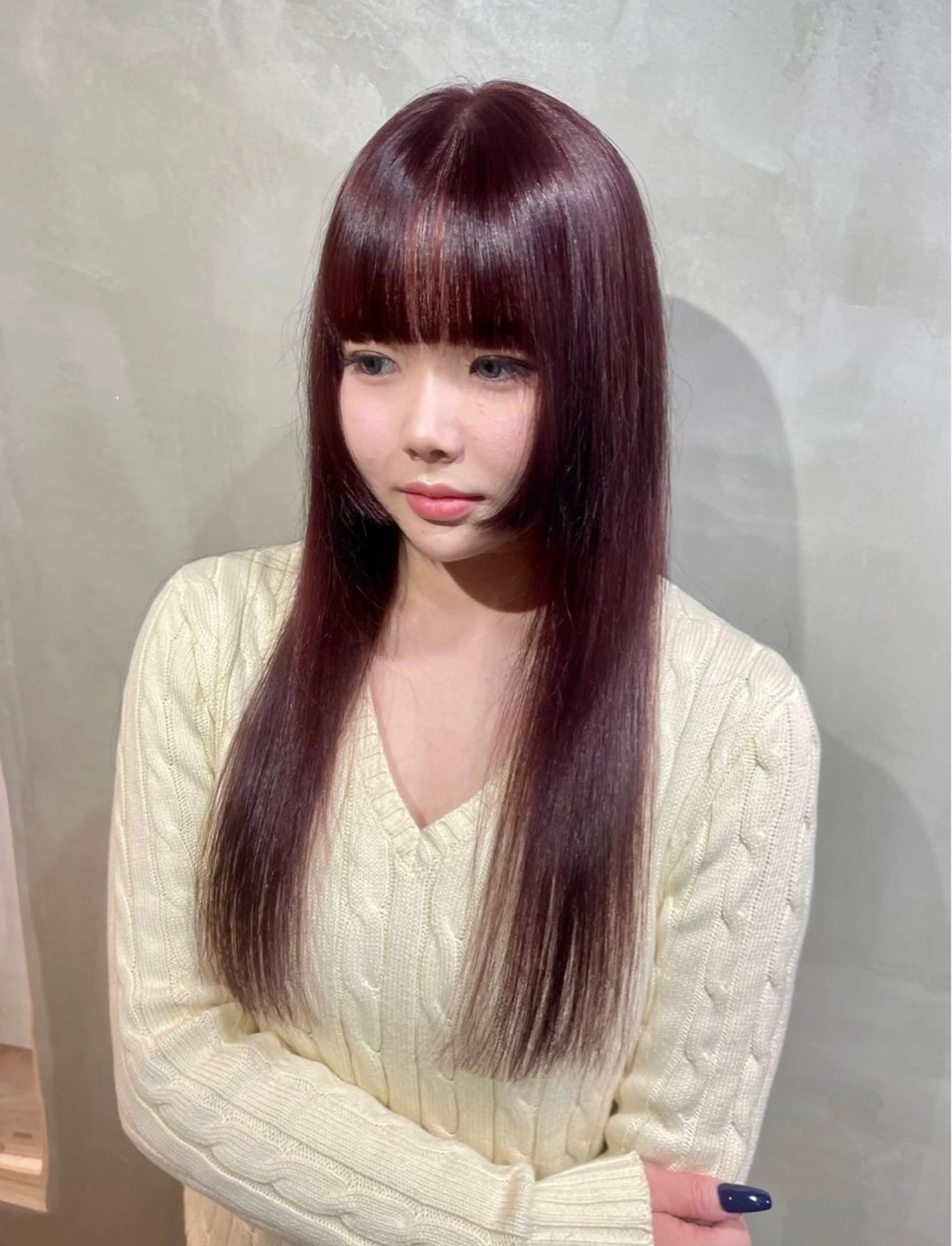 ロング カラー 姫カット カノン/アニオタ🧡 暖色/酸性ストレートのヘアスタイル