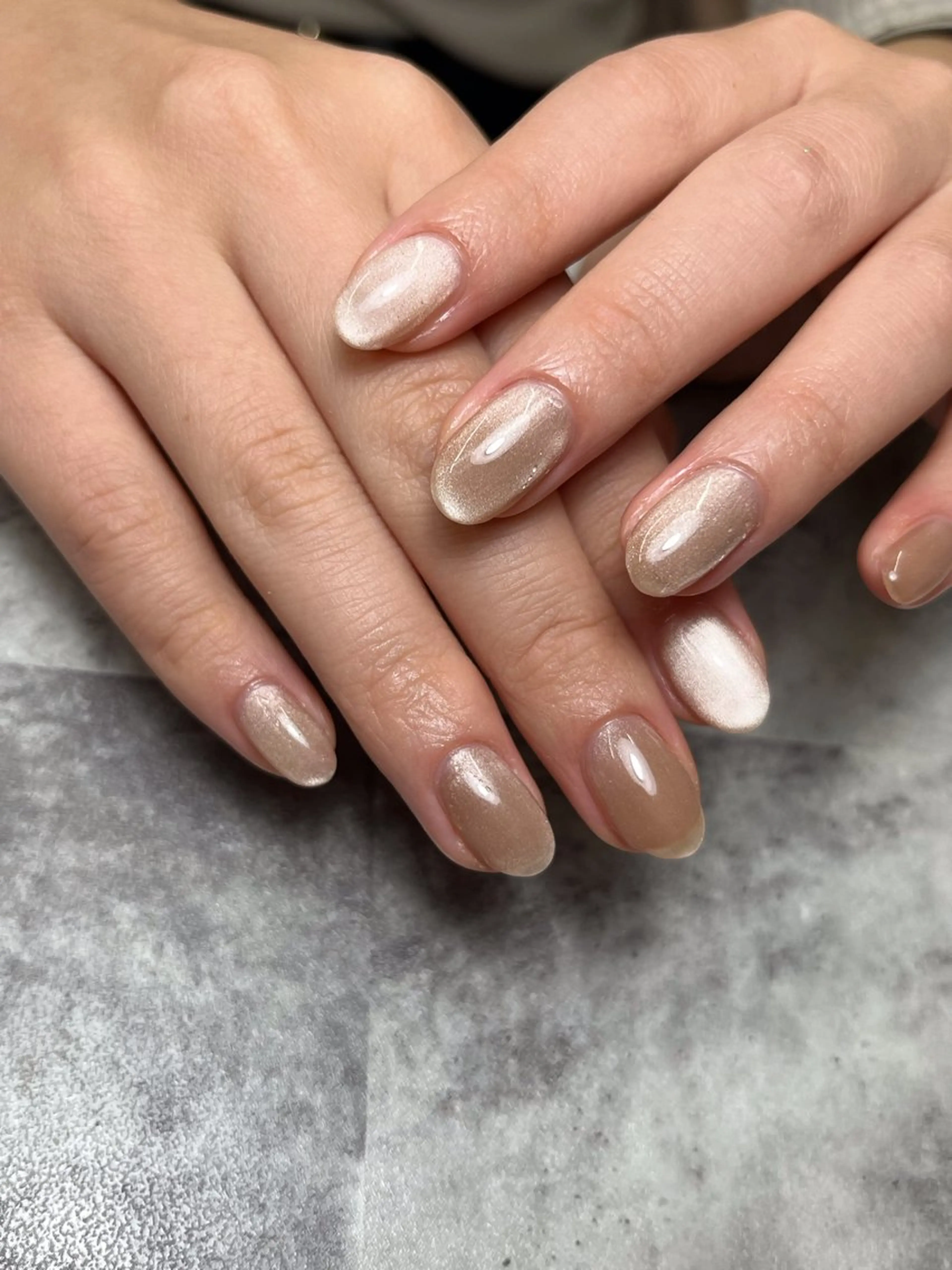 ネイル ジェルネイル マグネットネイル ワンカラーネイル パラジェル Nail Day 四条烏丸店のネイルデザイン