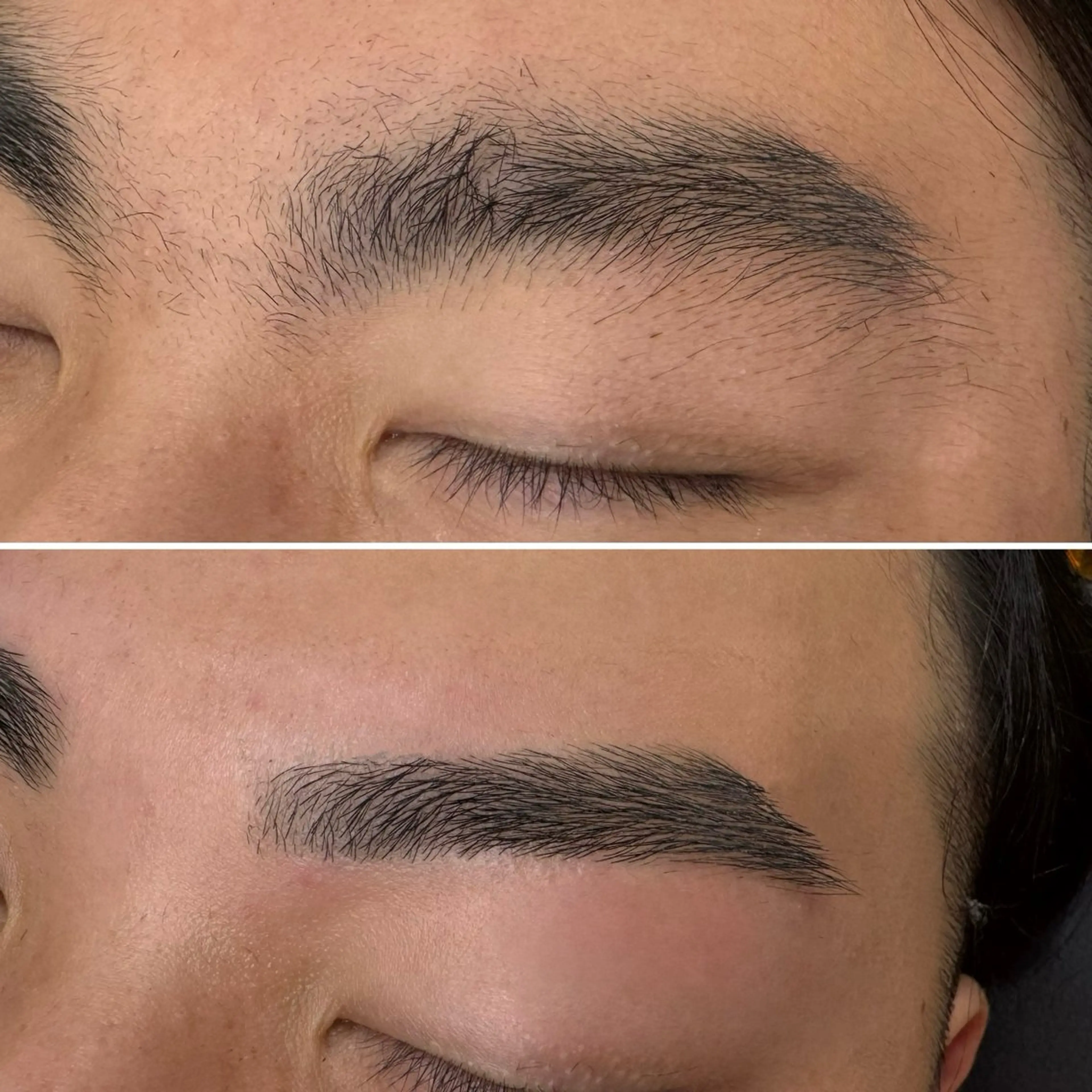 メンズ アイブロウ ワックス脱毛 眉カット "PEPPU "所属・派手髪、ハイトーン ショートヘアShinのヘアスタイル