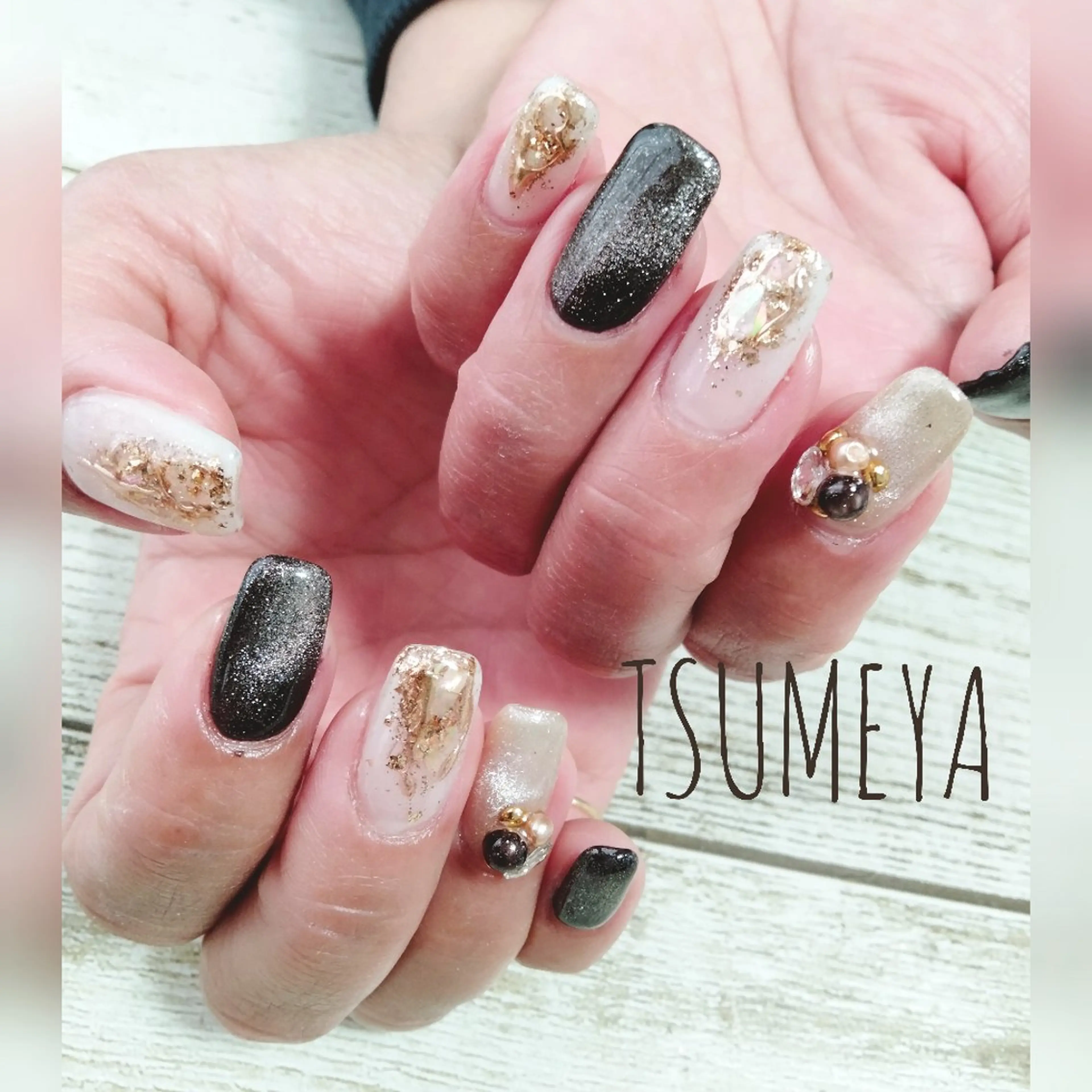 ネイル ブラウン ハンドネイル _TSUMEYA _のネイルデザイン