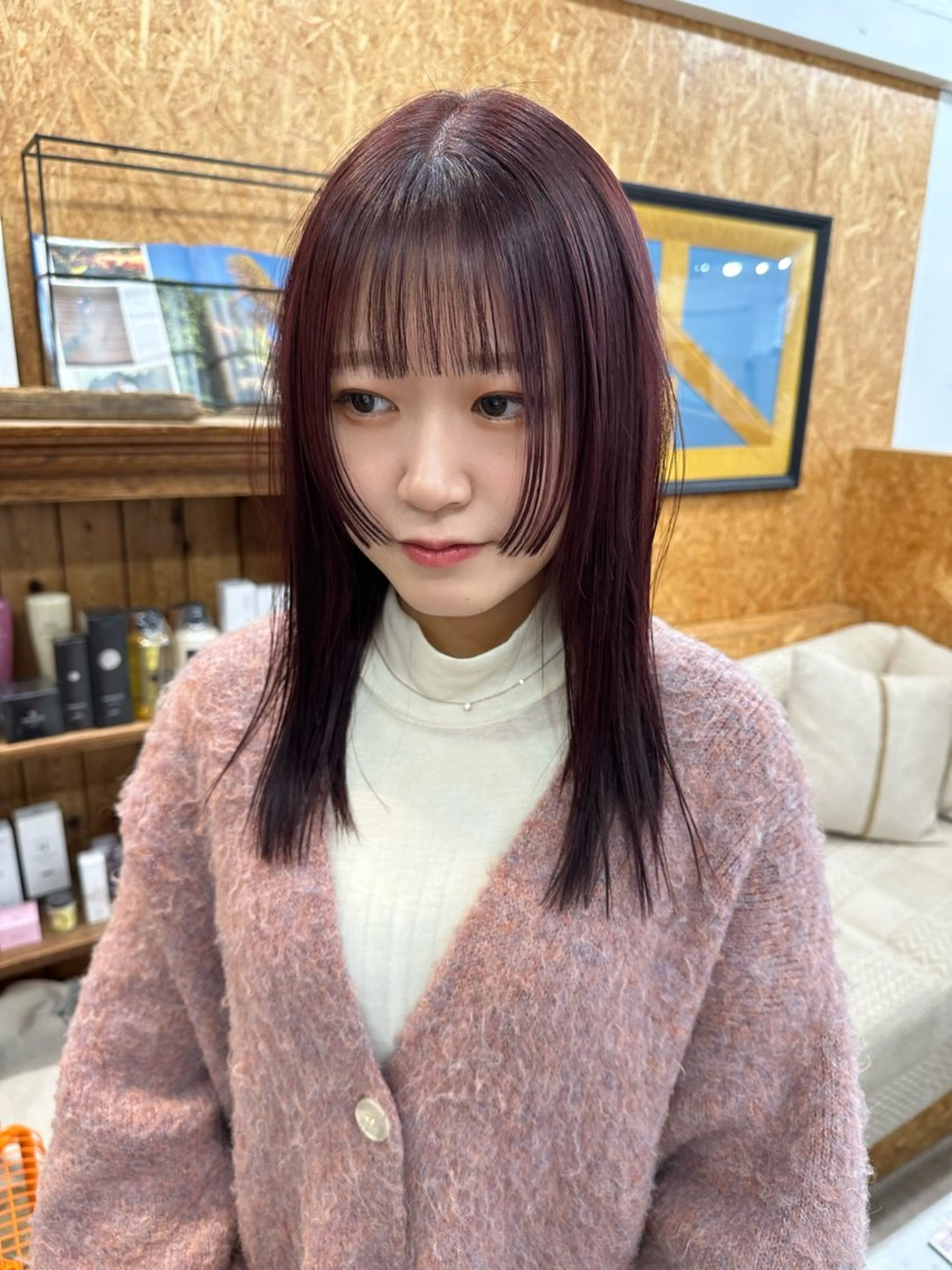 ミディアム カラー 🪭risa 暖色/レイヤー🪭のヘアスタイル