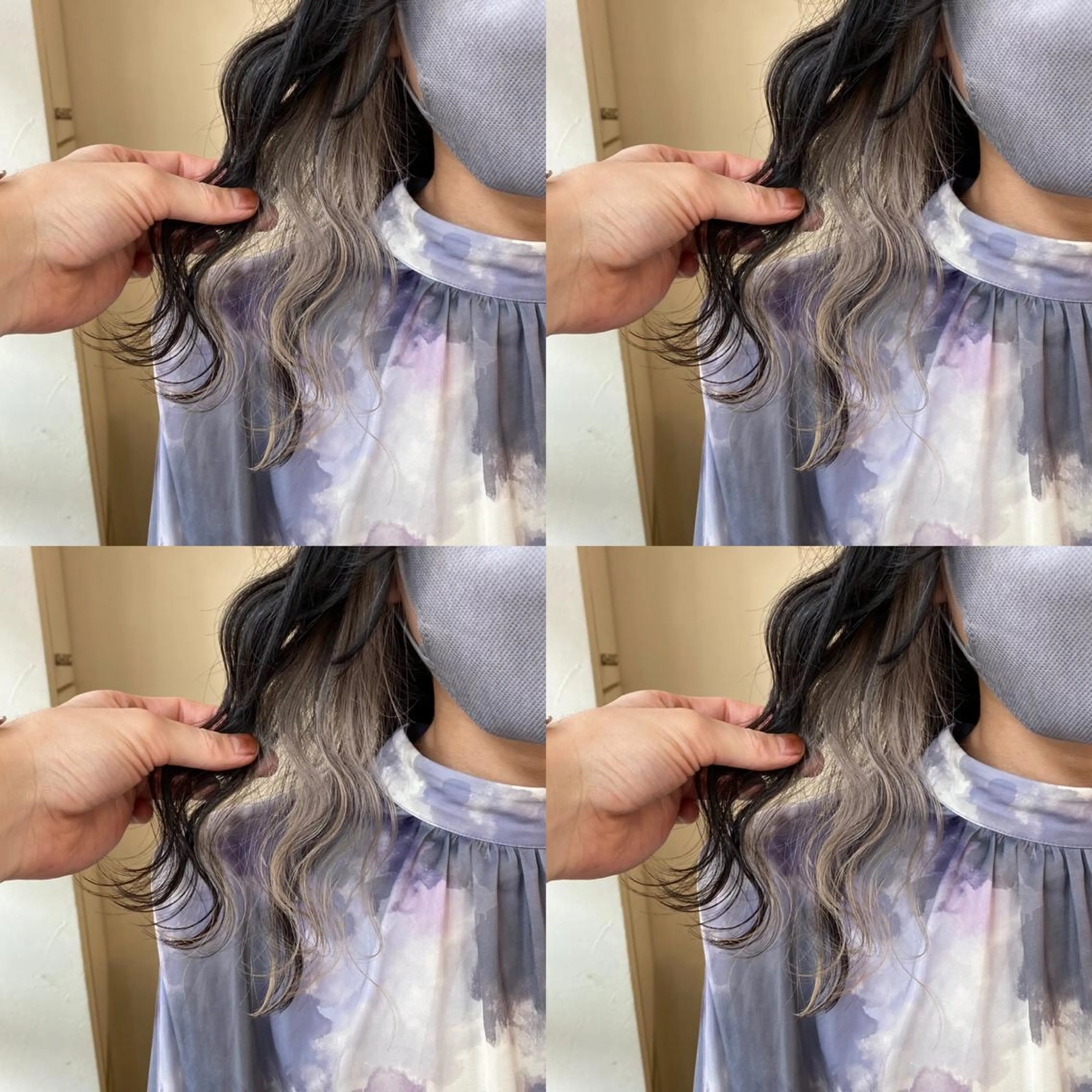 セミロング カラー ヘアアレンジ シルバー ホワイトシルバー ekolu北梅田店所属・梅田中崎町髪質改善 /オキヒロト/エコルのヘアスタイル