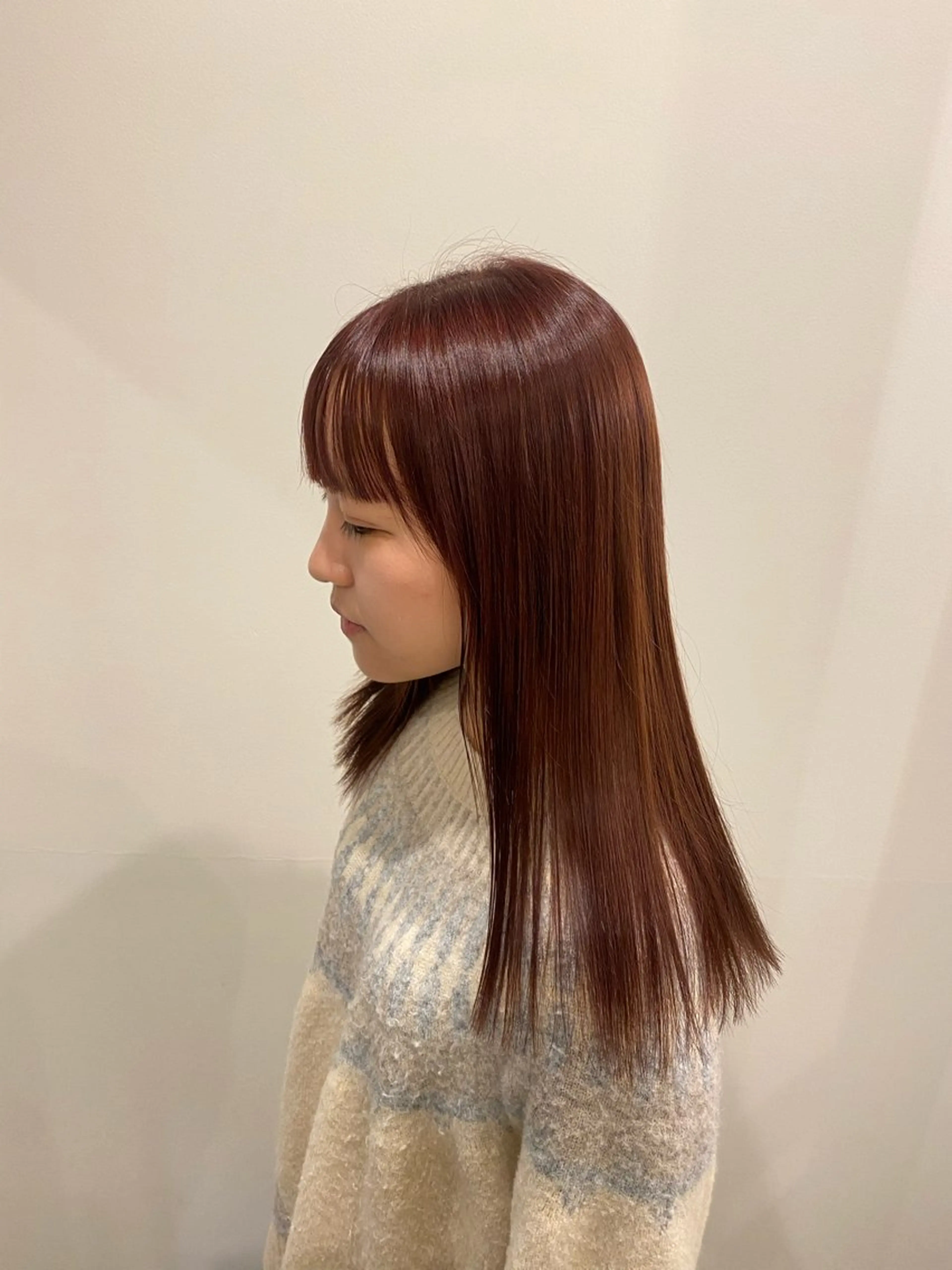 ミディアム カラー カット ヘアカラー トリートメント 🍑 モモカ🍑のヘアスタイル