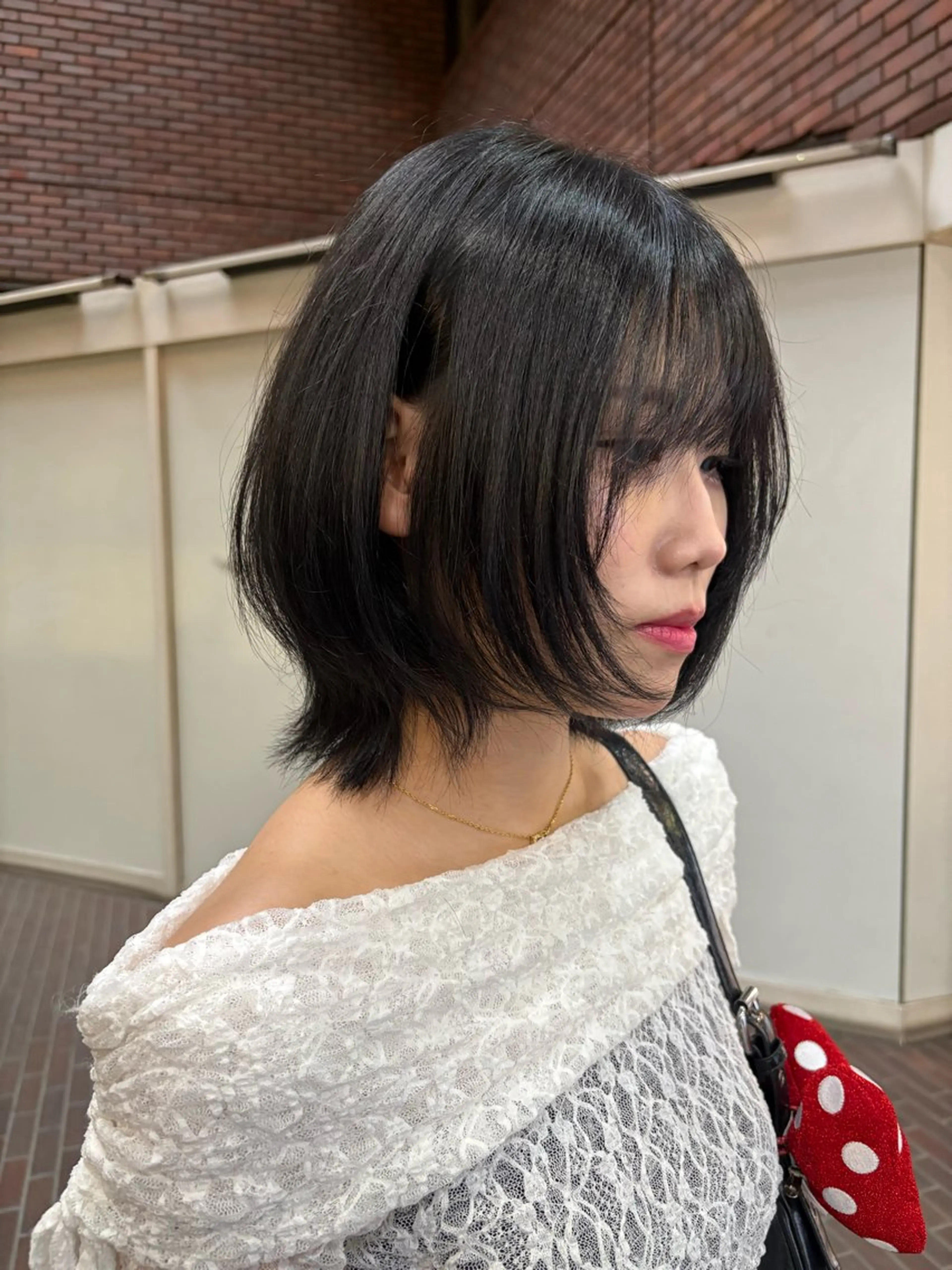 ショート ボブレイヤー ボブ レイヤーカット カット ヘアカラー トリートメント スズキ ユウナのヘアスタイル