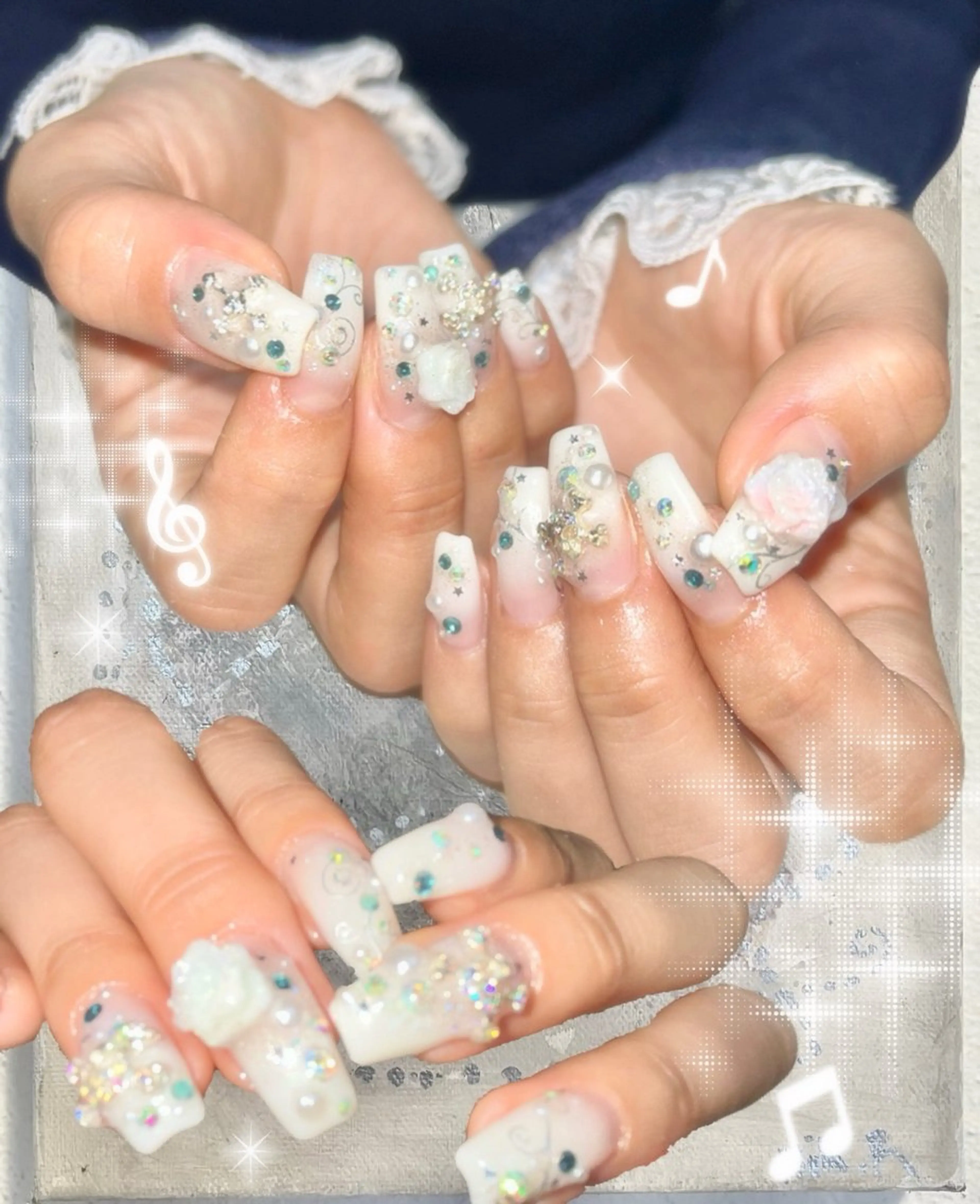 ネイル ハンドネイル フットネイル kana/モード ・グランジ໒꒱のネイルデザイン