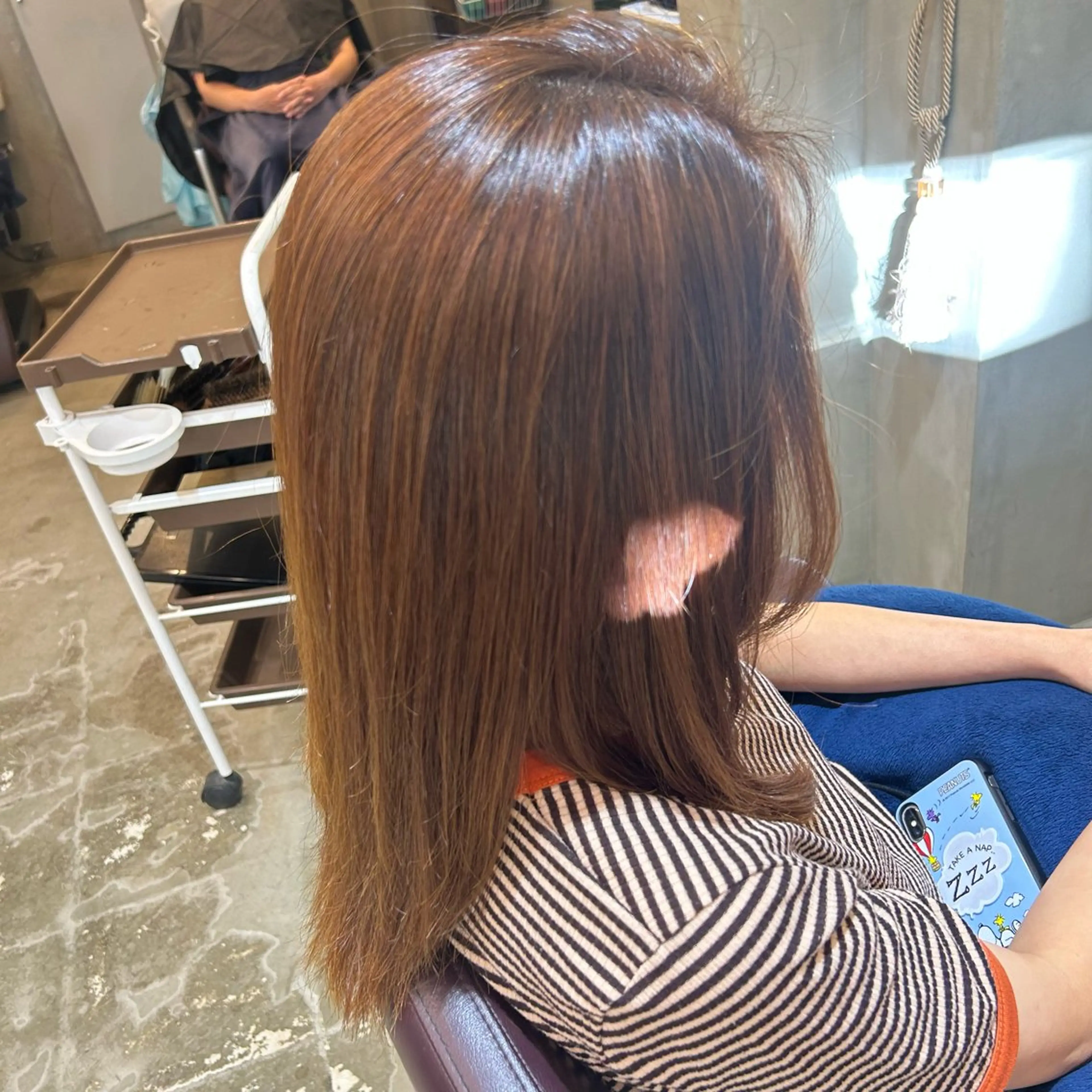 セミロング パーマ カット 縮毛矯正 トリートメント 若狭 彩花のヘアスタイル