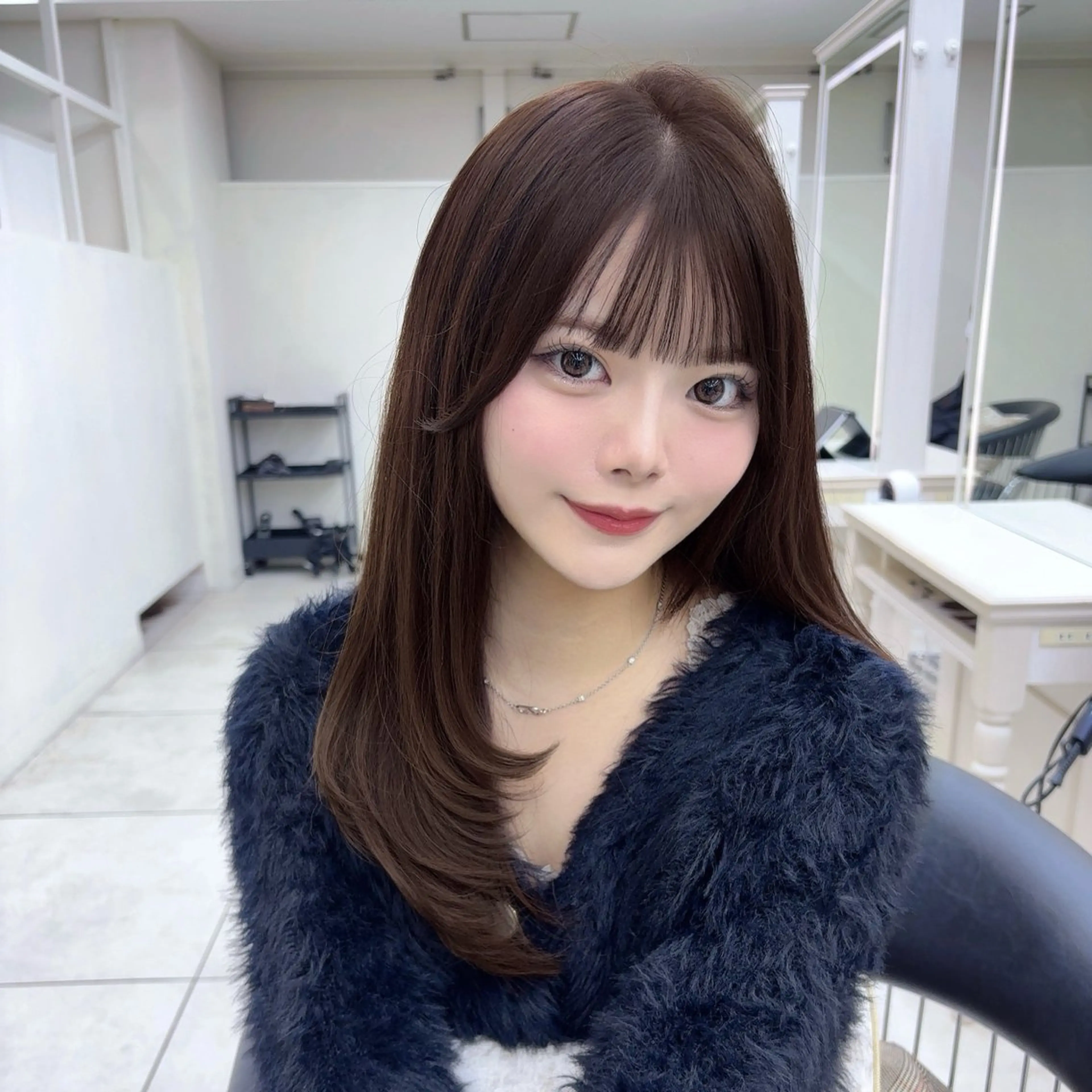 ロング カット ヘアカラー トリートメント Fuka🤍銀座/ 韓国風hairのヘアスタイル