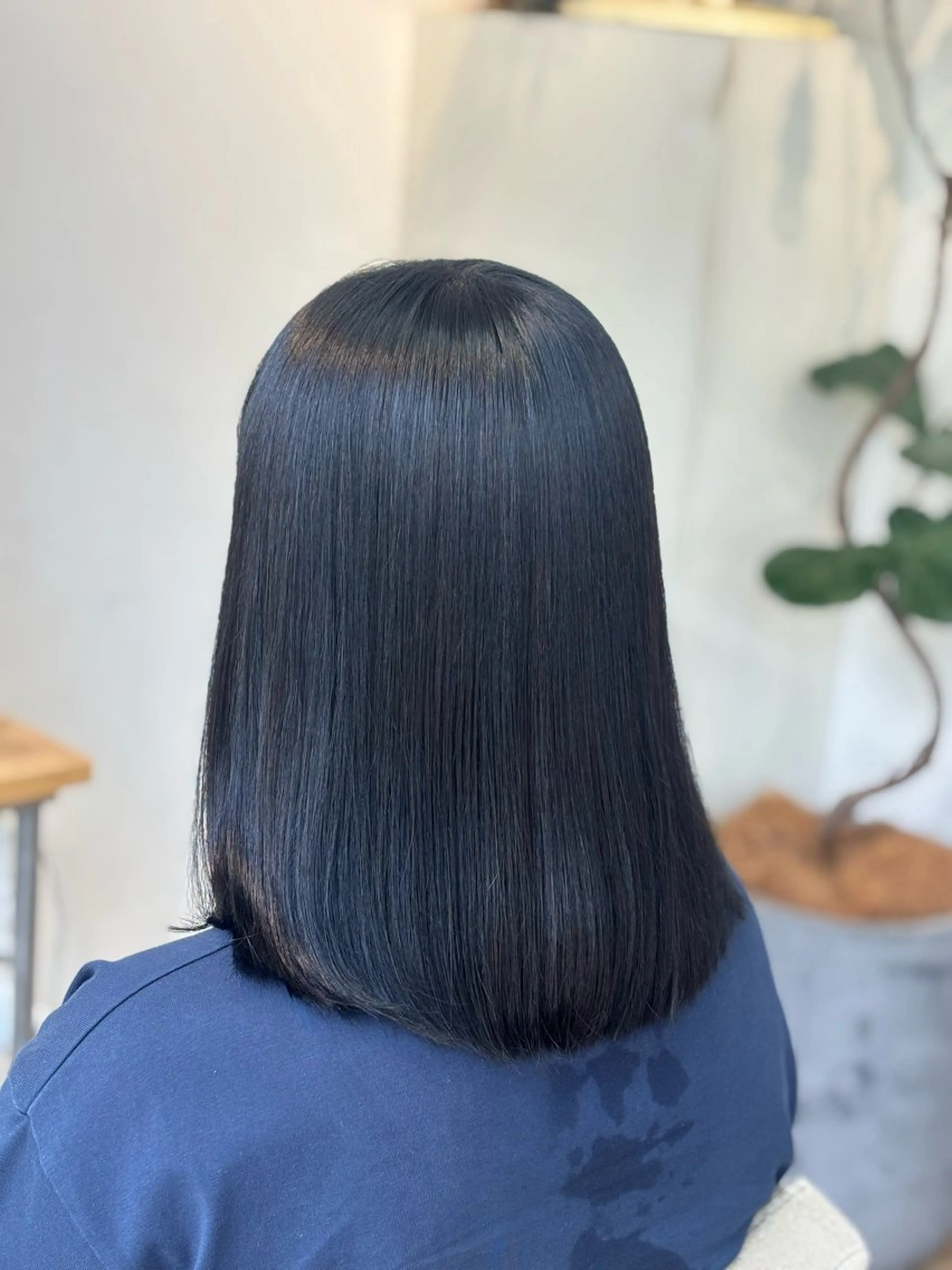 ミディアム カット 縮毛矯正 トレンドパーマ /大阪/福島駅/りなのヘアスタイル