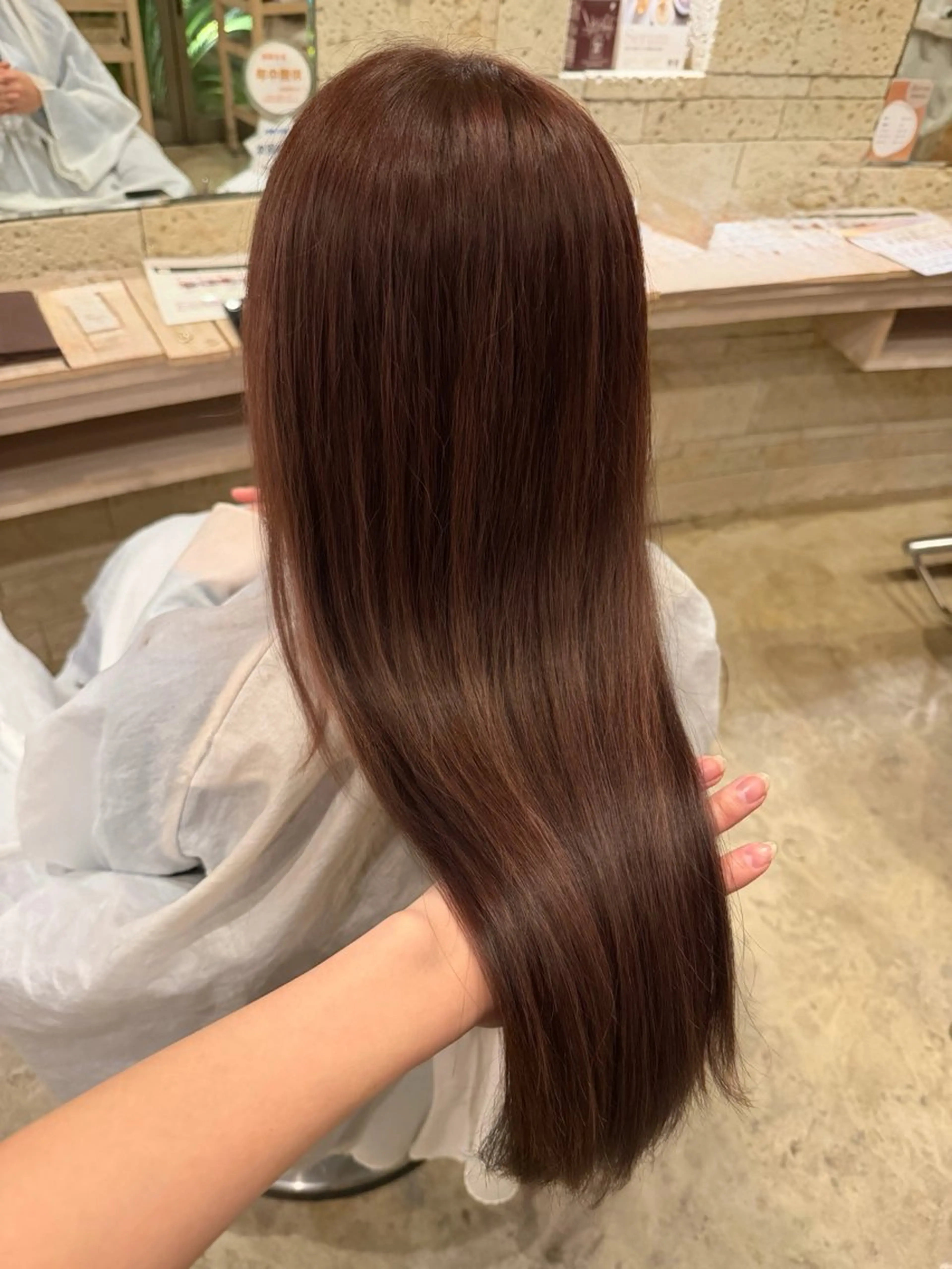 ロング カラー ブラウンカラー ピンクカラー 髪質改善 パーマ/艶カラー/ 髪質改善/伊藤愛麻のヘアスタイル