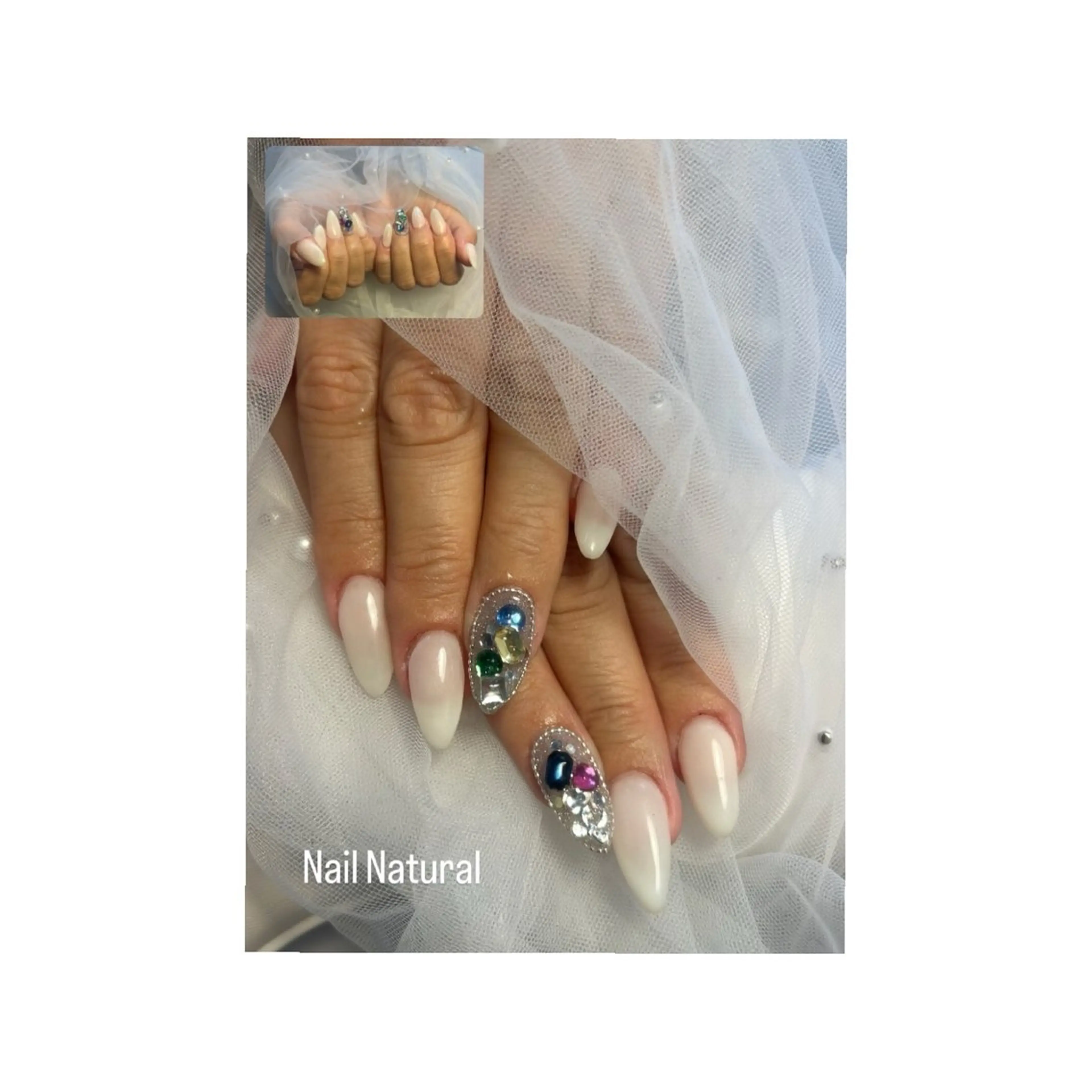 ネイル フラッシュネイル フットネイル フレンチネイル ジェルネイル ガラスフレンチ Nail salon Natulalのネイルデザイン