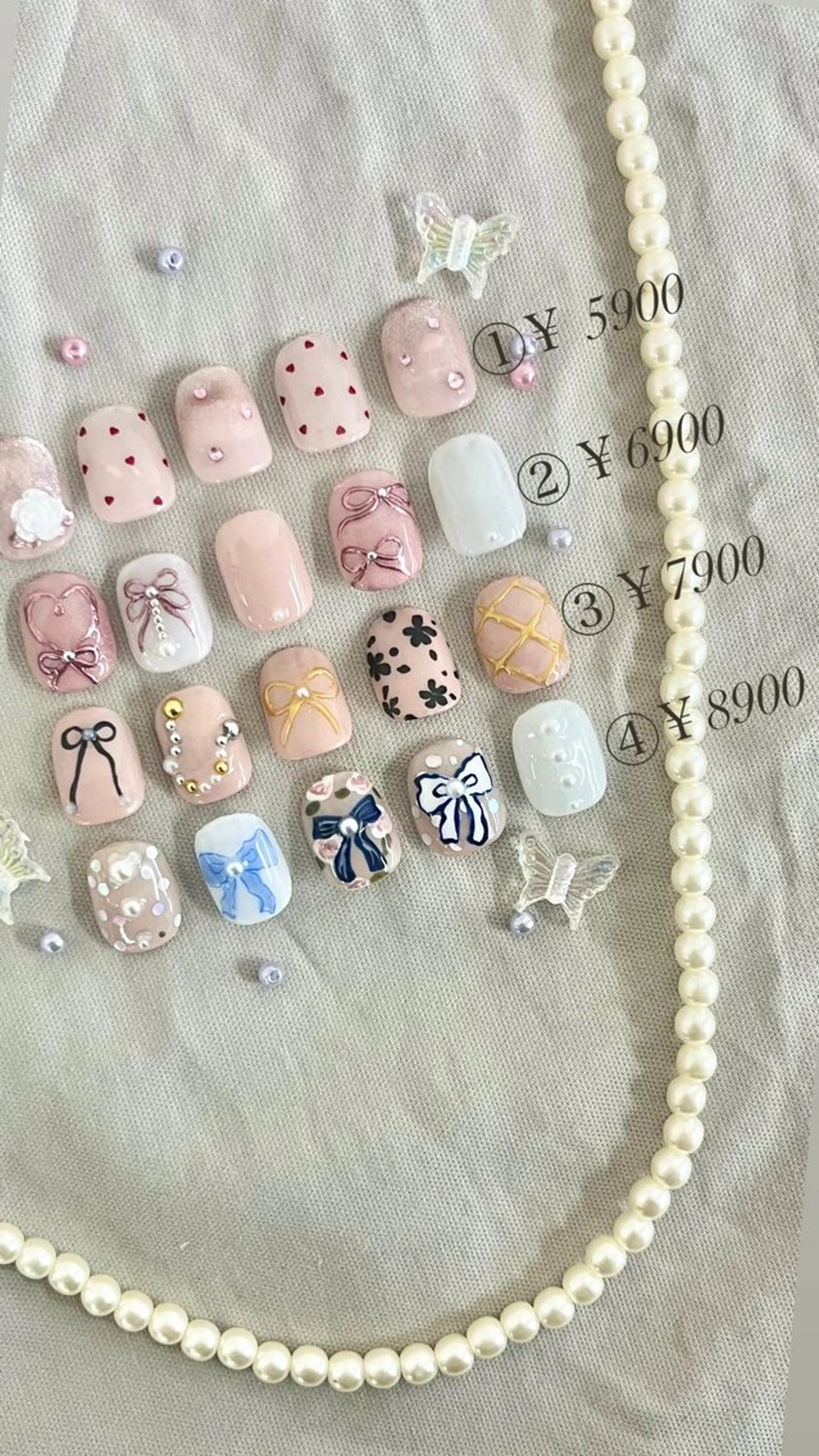 値段別① オフなし⋆͛*͛*✭4種デザイン🌙⋆ ˚。⋆ ꪆৎ ˚☪︎ *.の写真