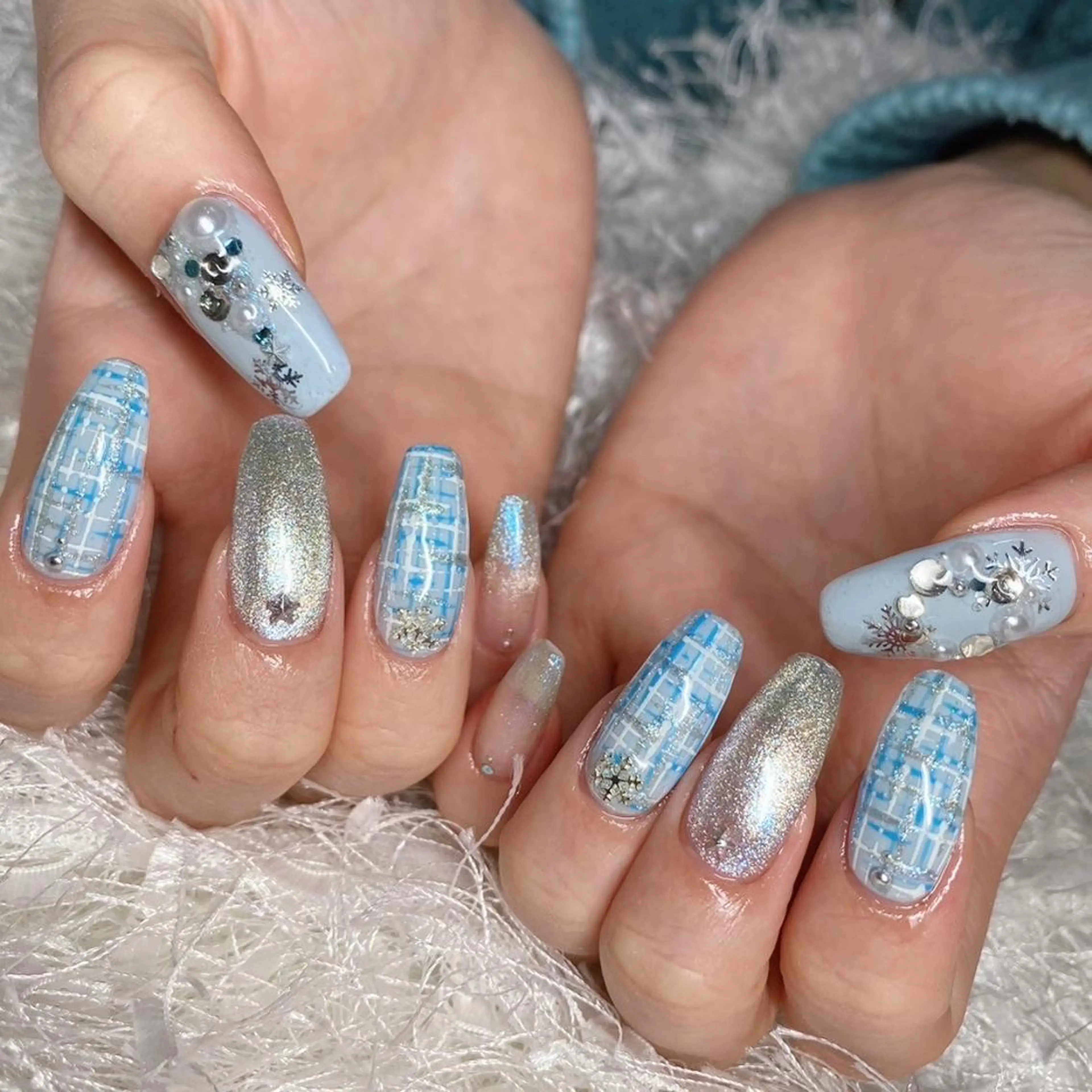 ネイル 長さ出し フレンチネイル ジェルネイル グラデーション 韓国ネイル ハンドネイル Nail&eye Belire 新宿のネイルデザイン