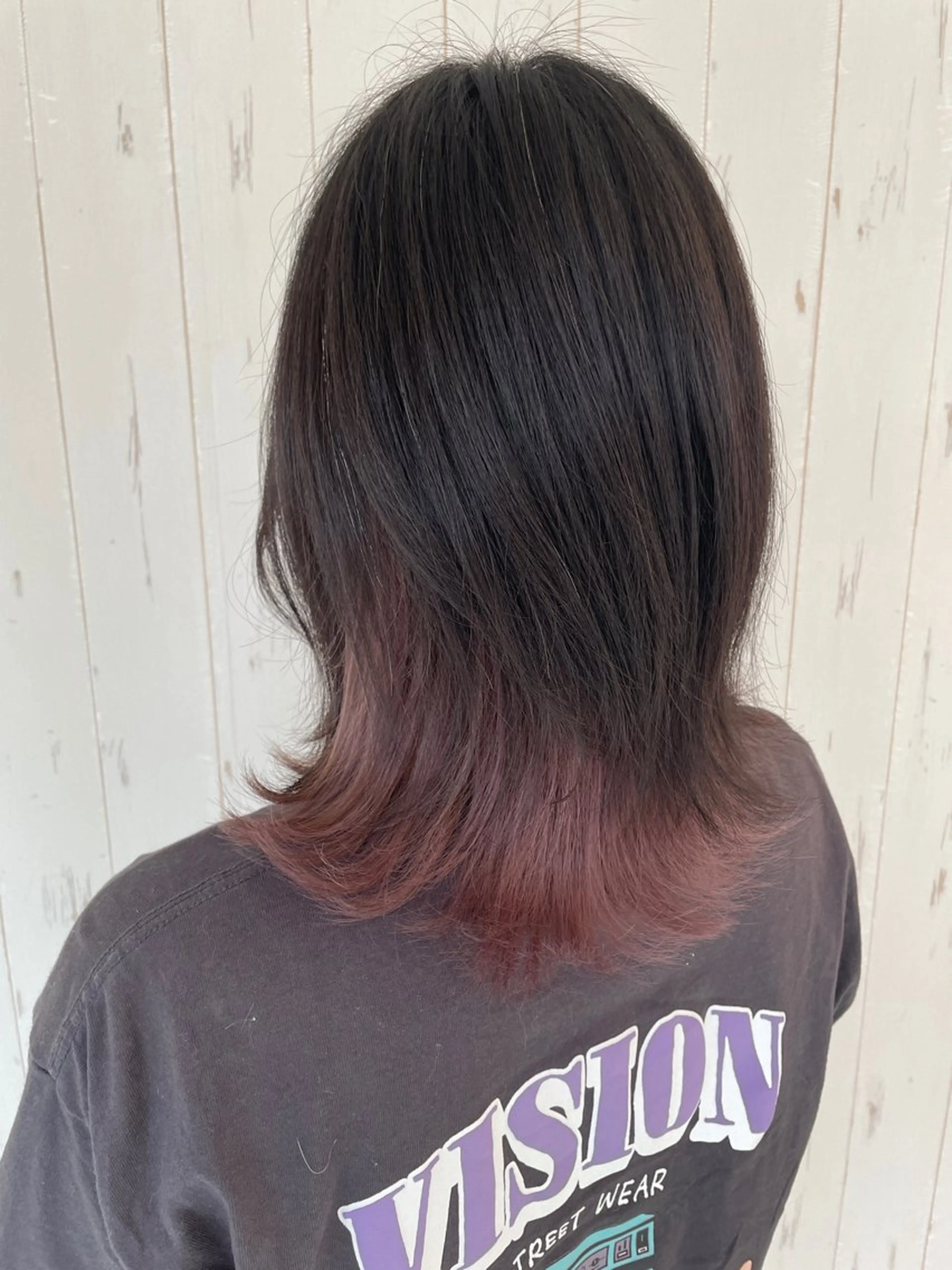 ミディアム カラー アッシュ ブリーチ 透明感カラー イルミナカラー カット ヘアカラー ボブ/透明感カラー 🤍永田真穂のヘアスタイル