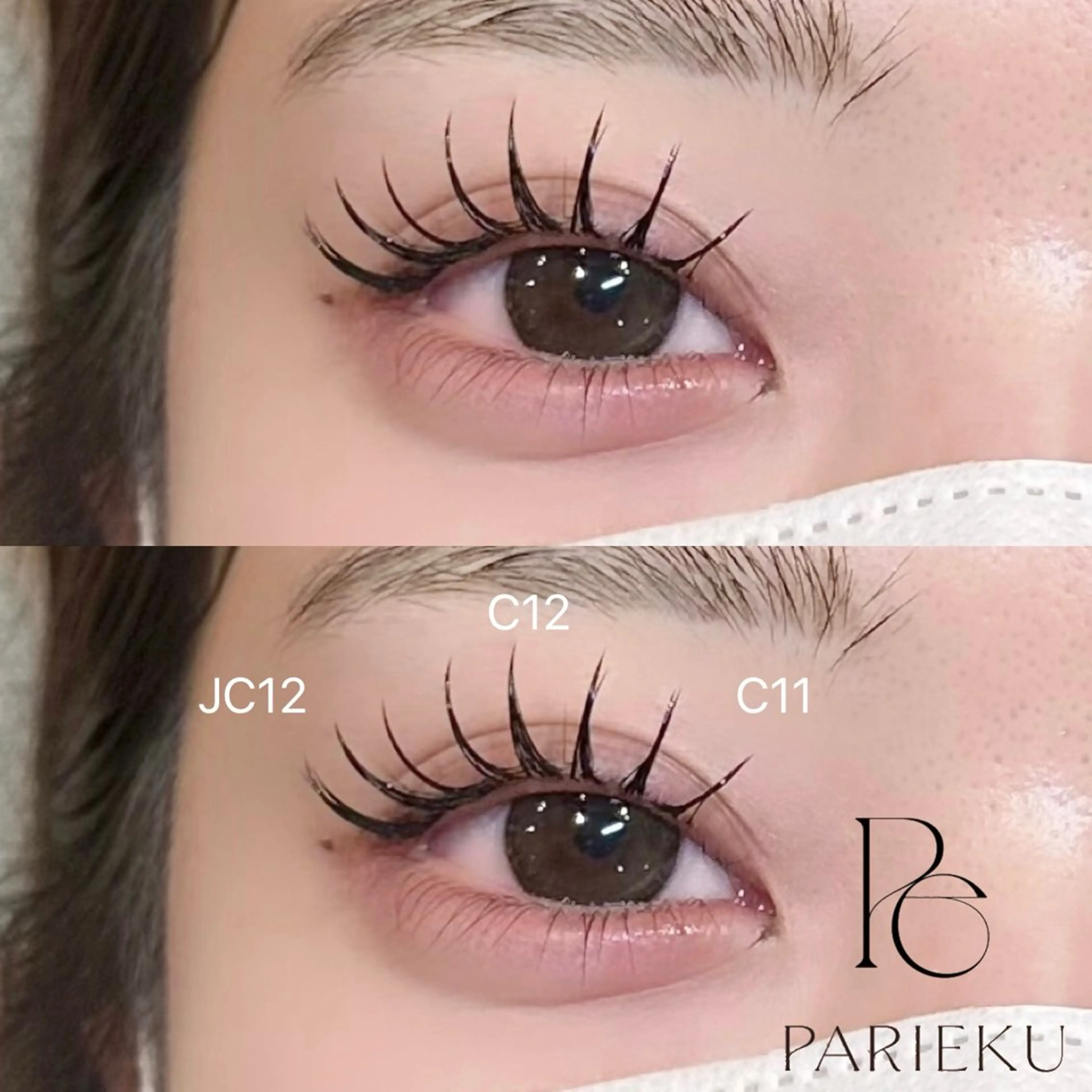 マツエク・マツパ バインドロック フラットラッシュ 下まつげエクステ 一重×まつ毛パーマ マツエク Olivia 村上のマツエク・マツパデザイン