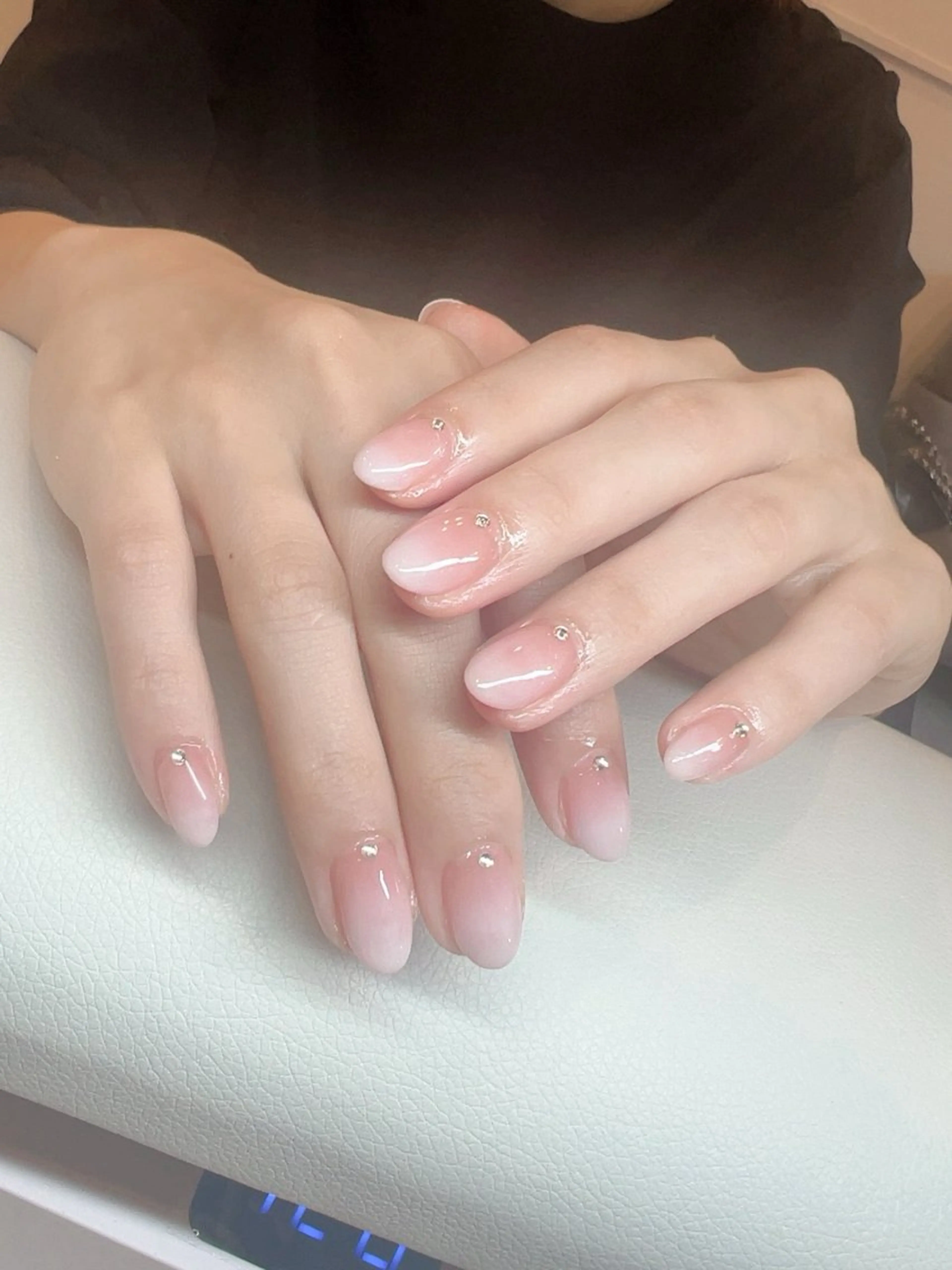 ネイル グラデーション キラキラネイル ピンク ハンドネイル RUBY Nail 日暮里店のネイルデザイン