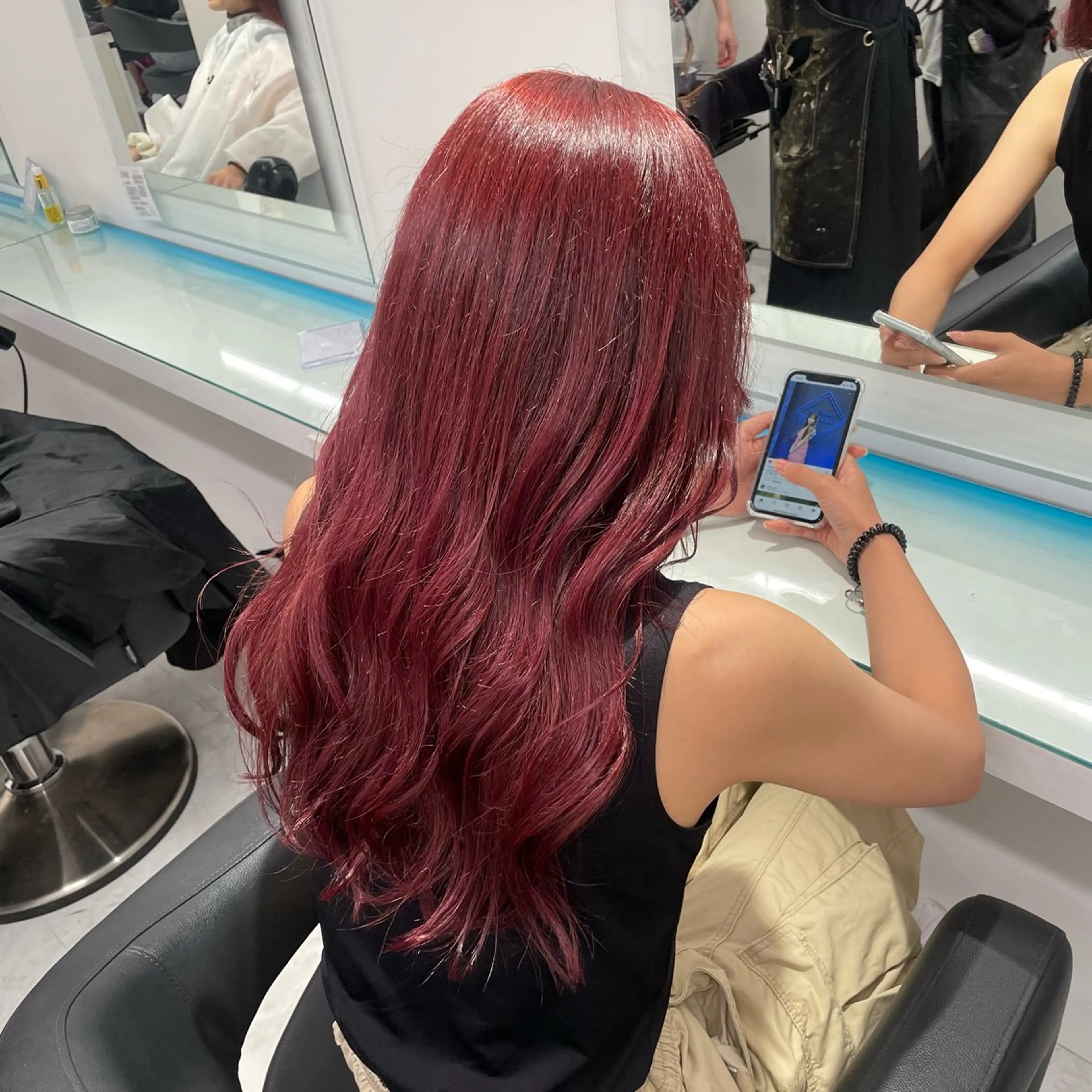 ロング カラー ヘアカラー トリートメント ヘッドスパ ヘアセット 暖色🩷透明感カラー ♡Maika♡のヘアスタイル