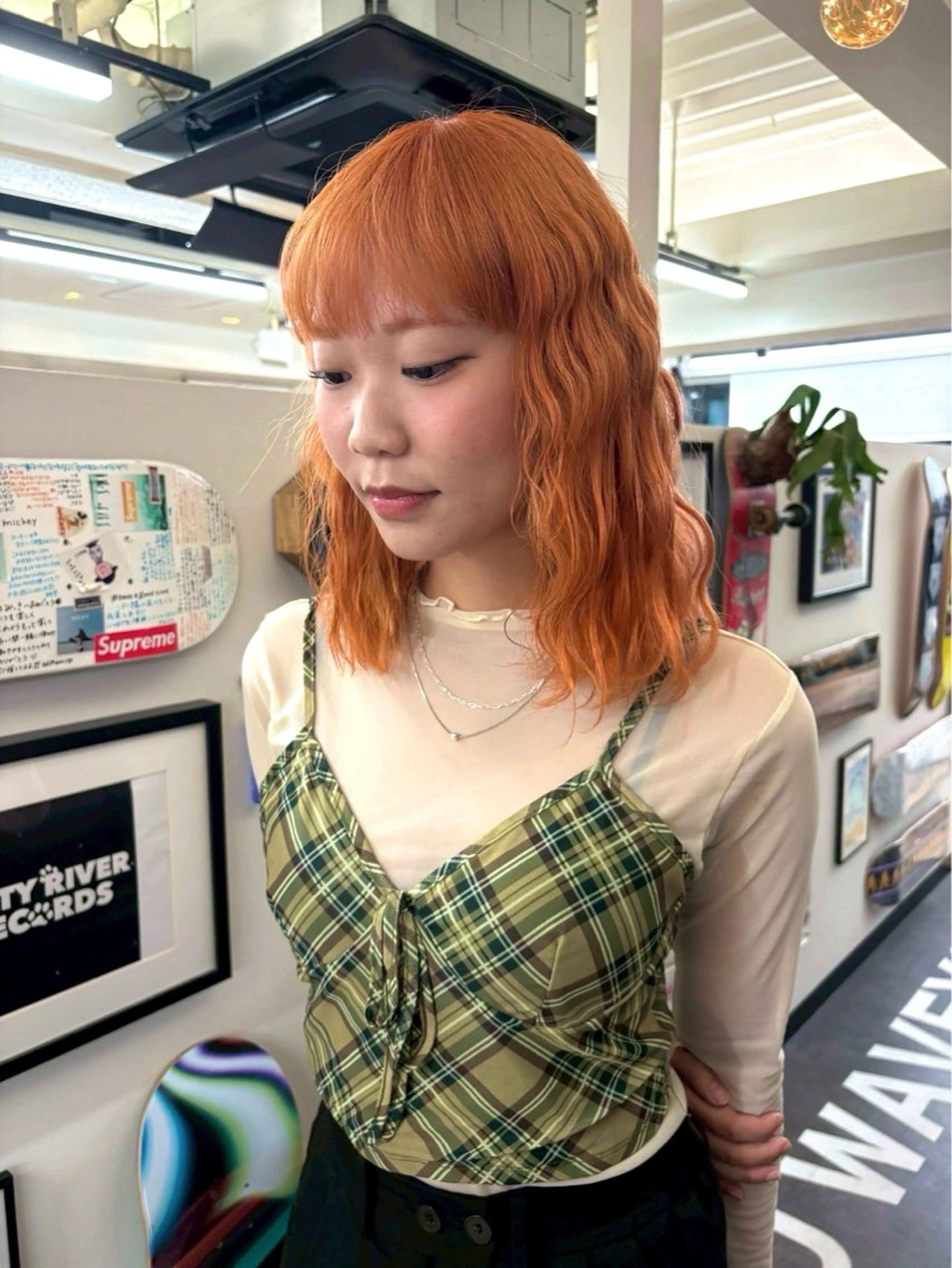 セミロング ヘアカラー レイヤー・ボブカット ／もえまる🌻のヘアスタイル