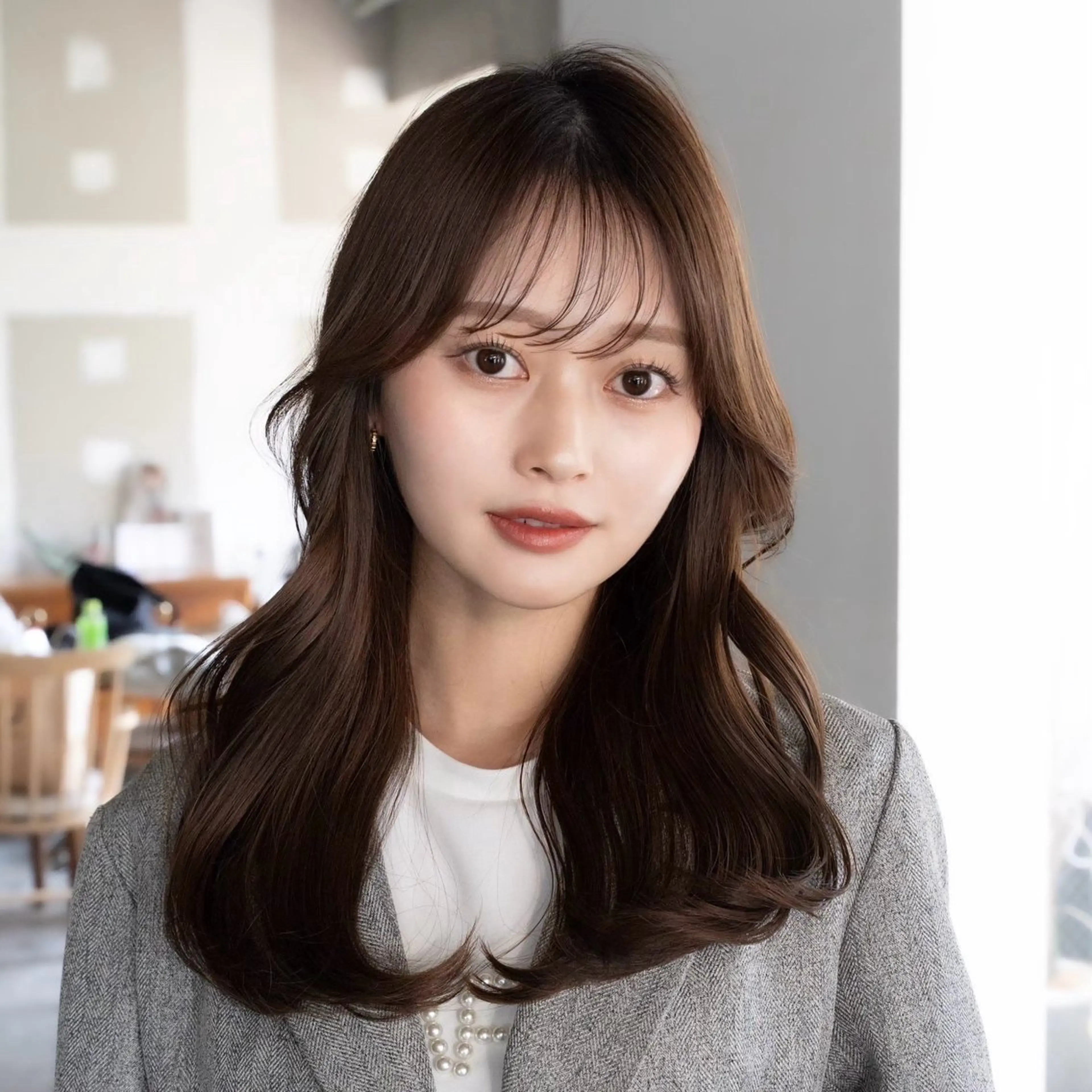 ロング カラー AIN.ANLY 明治神宮前所属・ムツキ/品のある 艶カラー/縮毛矯正のヘアスタイル