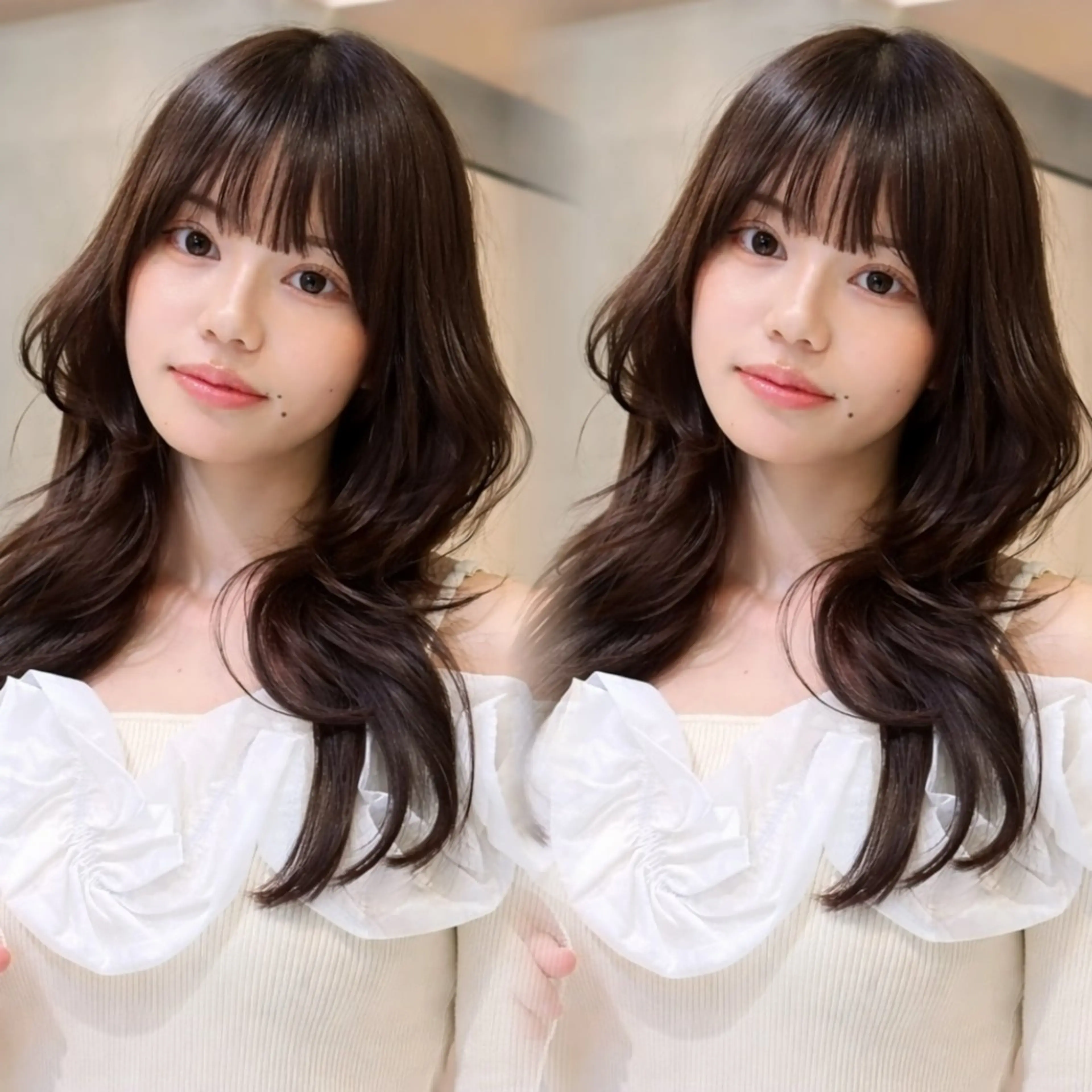 ロング カラー ヘアアレンジ カット ヘアカラー トリートメント 巻きラク♡レイヤー 🦢こころのヘアスタイル