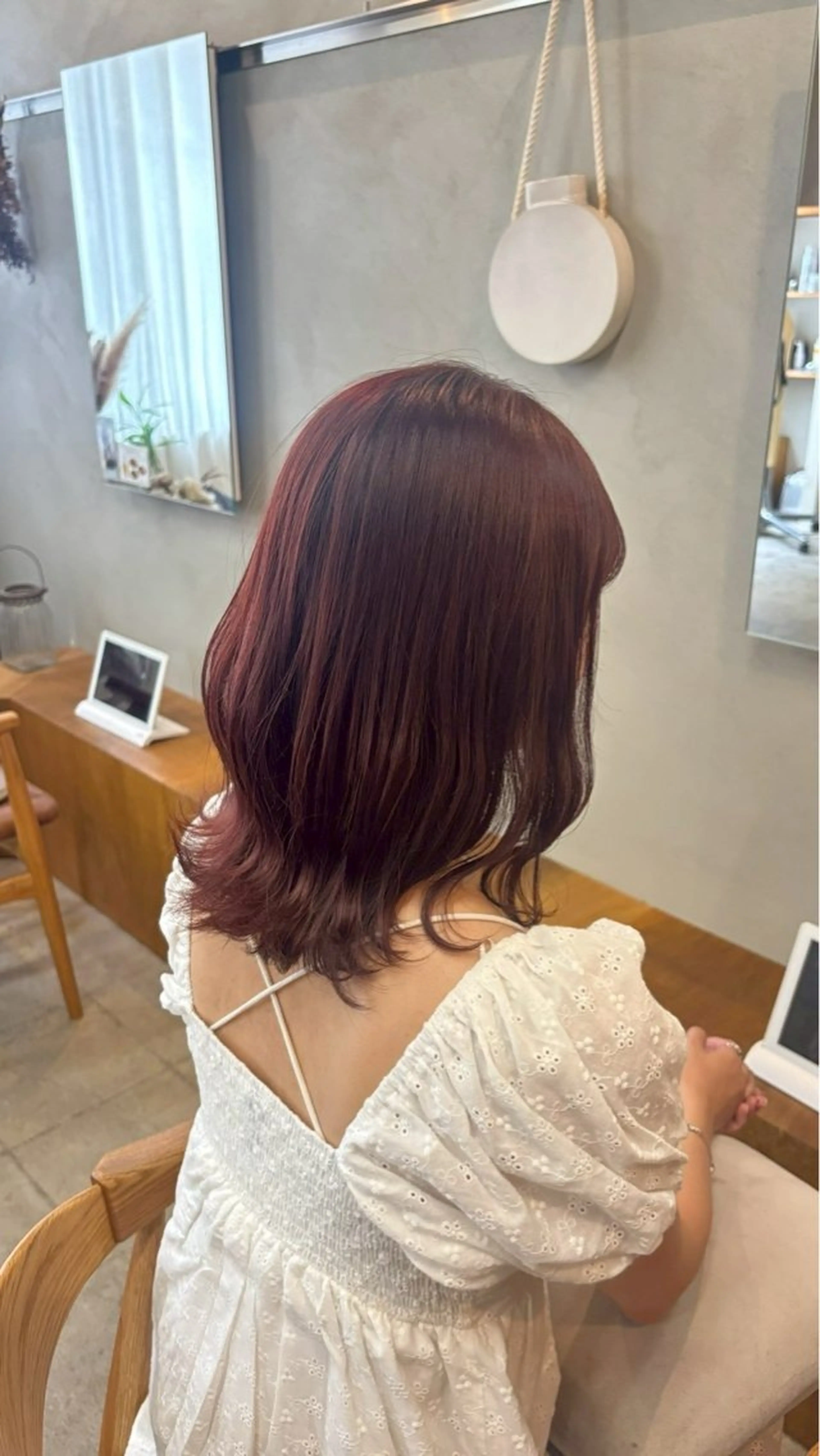 ミディアム カラー ヘアカラー 💐花屋併設💐 宮園　雛羽のヘアスタイル