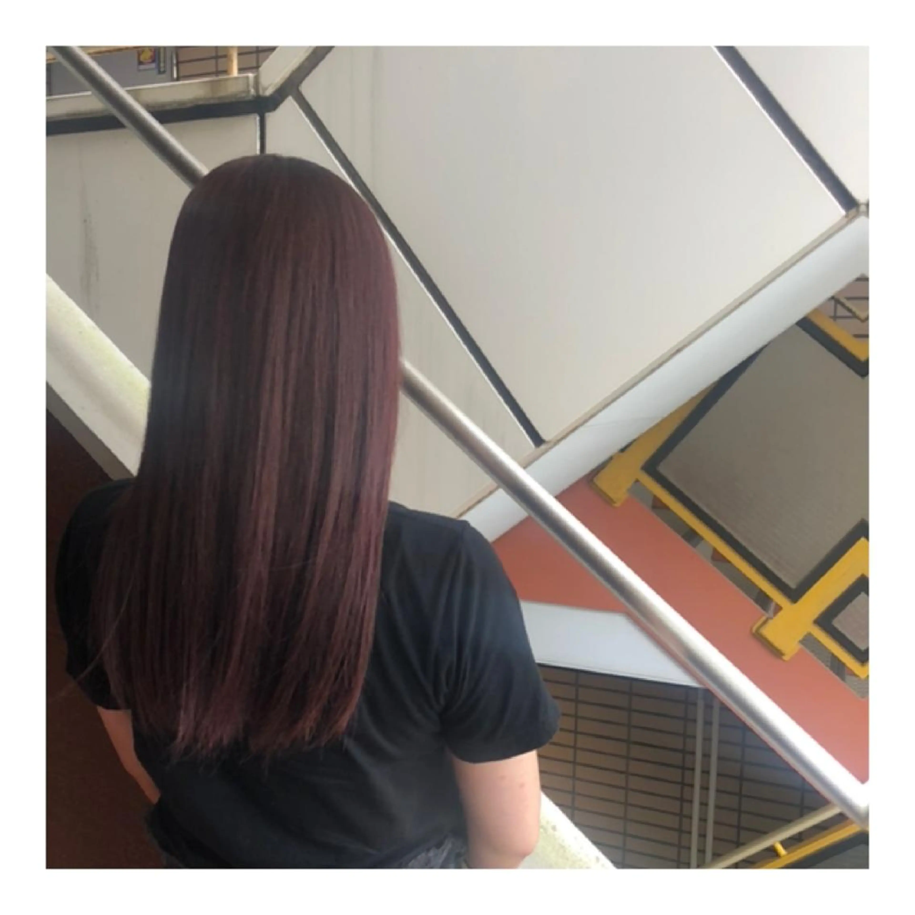 カラー ロング ヘアアレンジ ブリーチ ブリーチなしカラー バイオレットカラー Joshua / 素髪改善のヘアスタイル