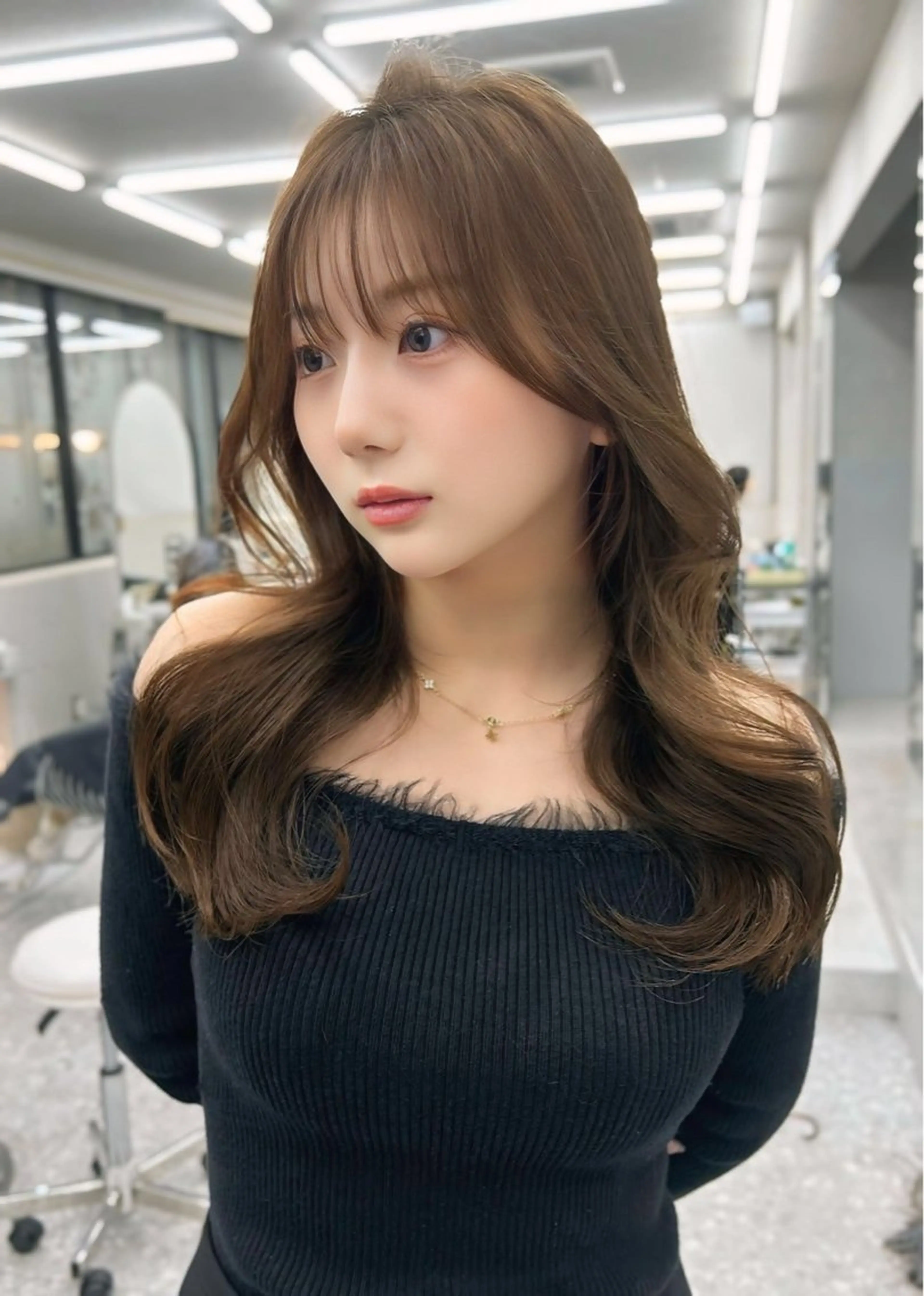 ロング カラー カット ヘアカラー トリートメント Lond mare レイヤーカット/韓国のヘアスタイル