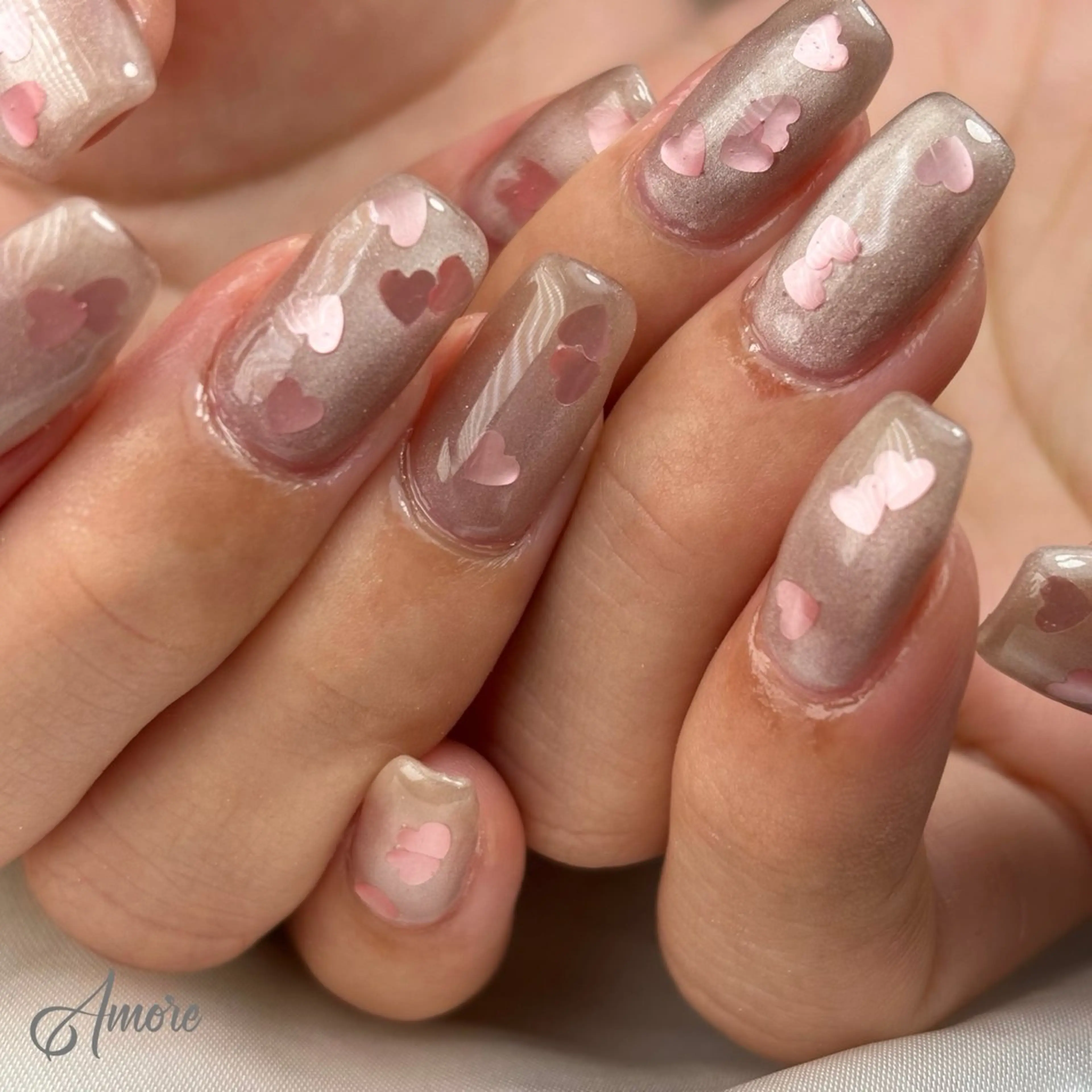 ネイル ジェルネイル キラキラネイル 韓国ネイル マグネットネイル パラジェル You kyehwaのネイルデザイン