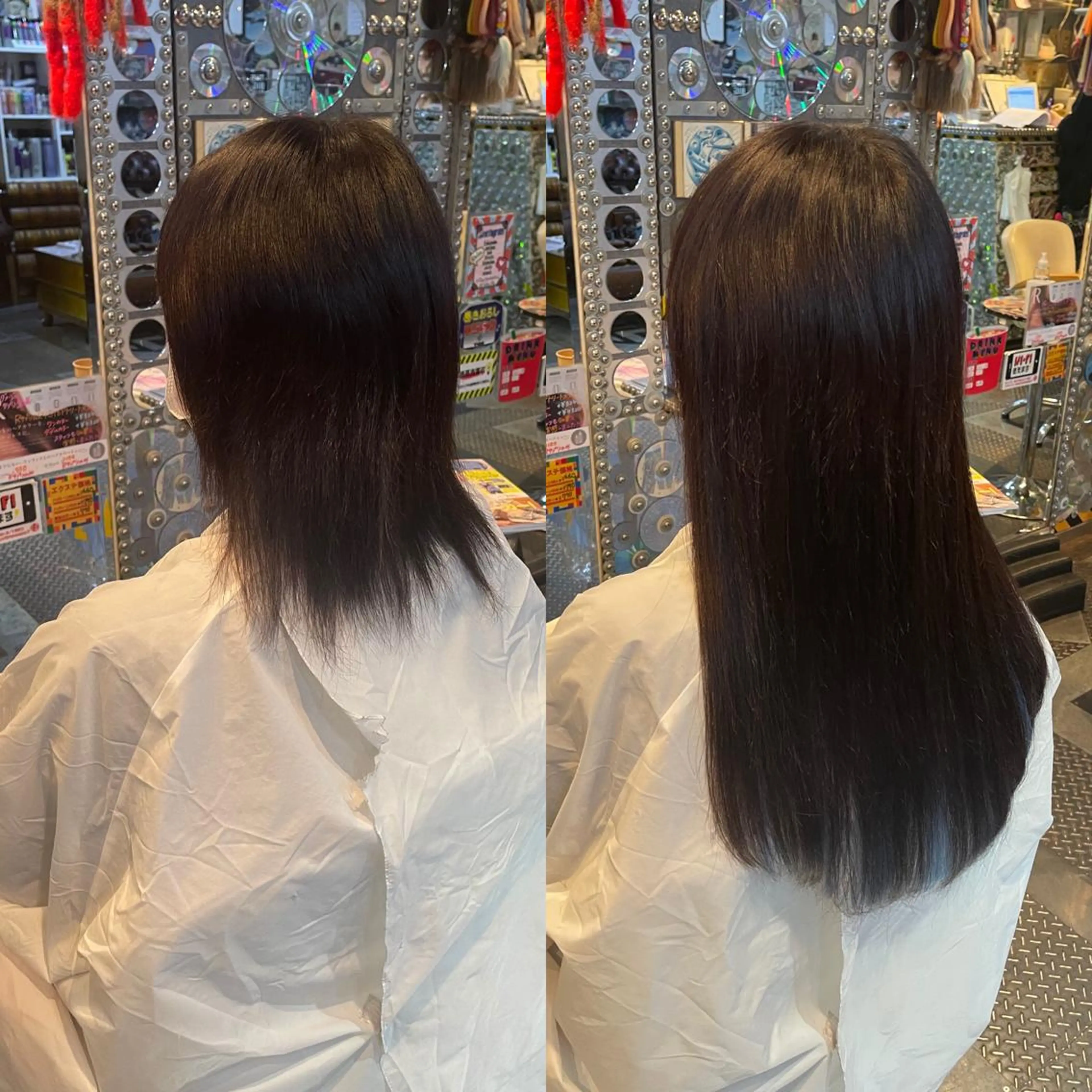 ミディアム カラー ヘアアレンジ シールエクステ ブルーカラー エクステ haco+所属・🌈派手髪エクステ ブレイズ🌈ひろとのヘアスタイル