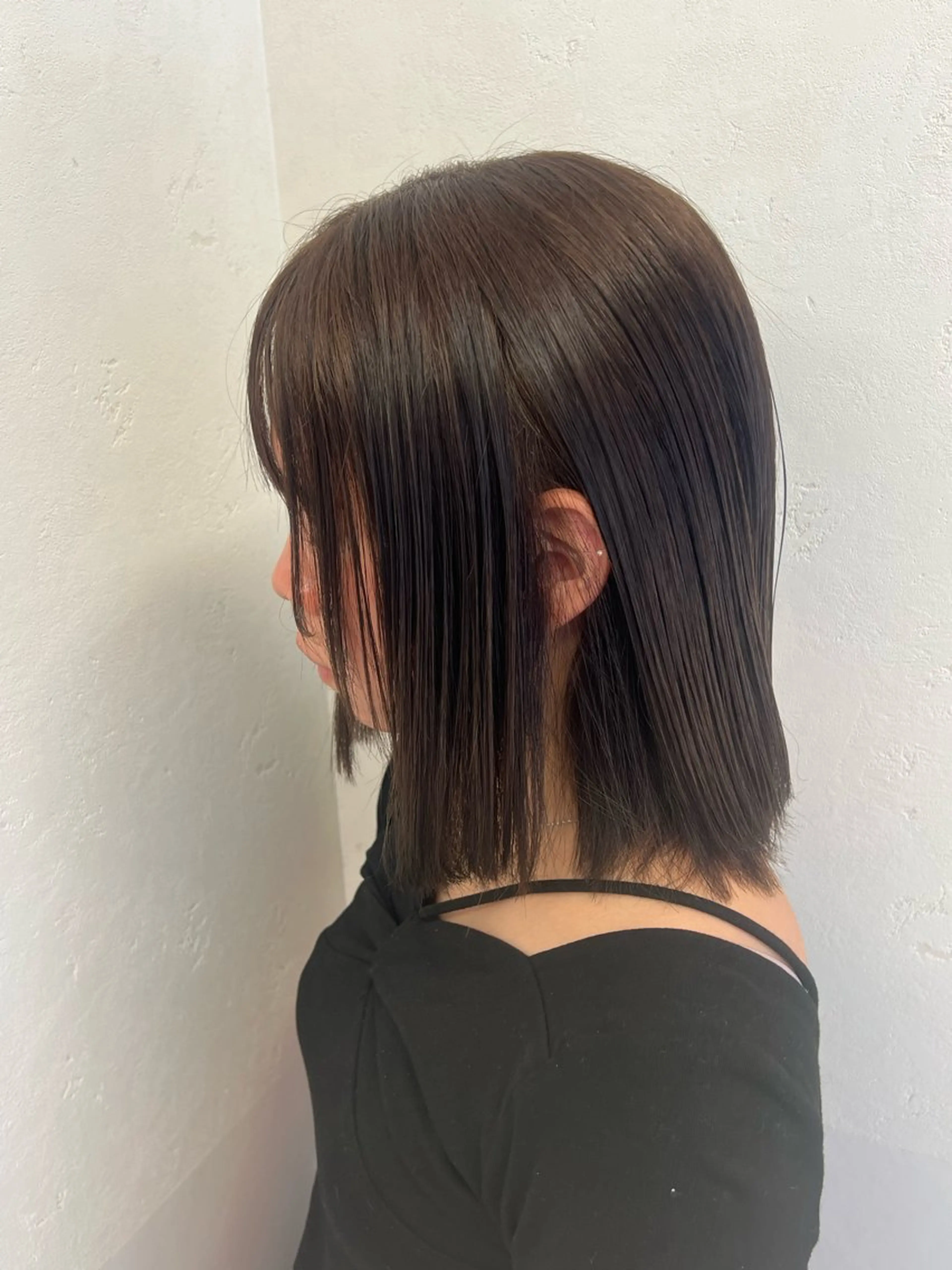 ミディアム カラー カット ヘアカラー トリートメント ボブ/透明感カラー /さちかのヘアスタイル