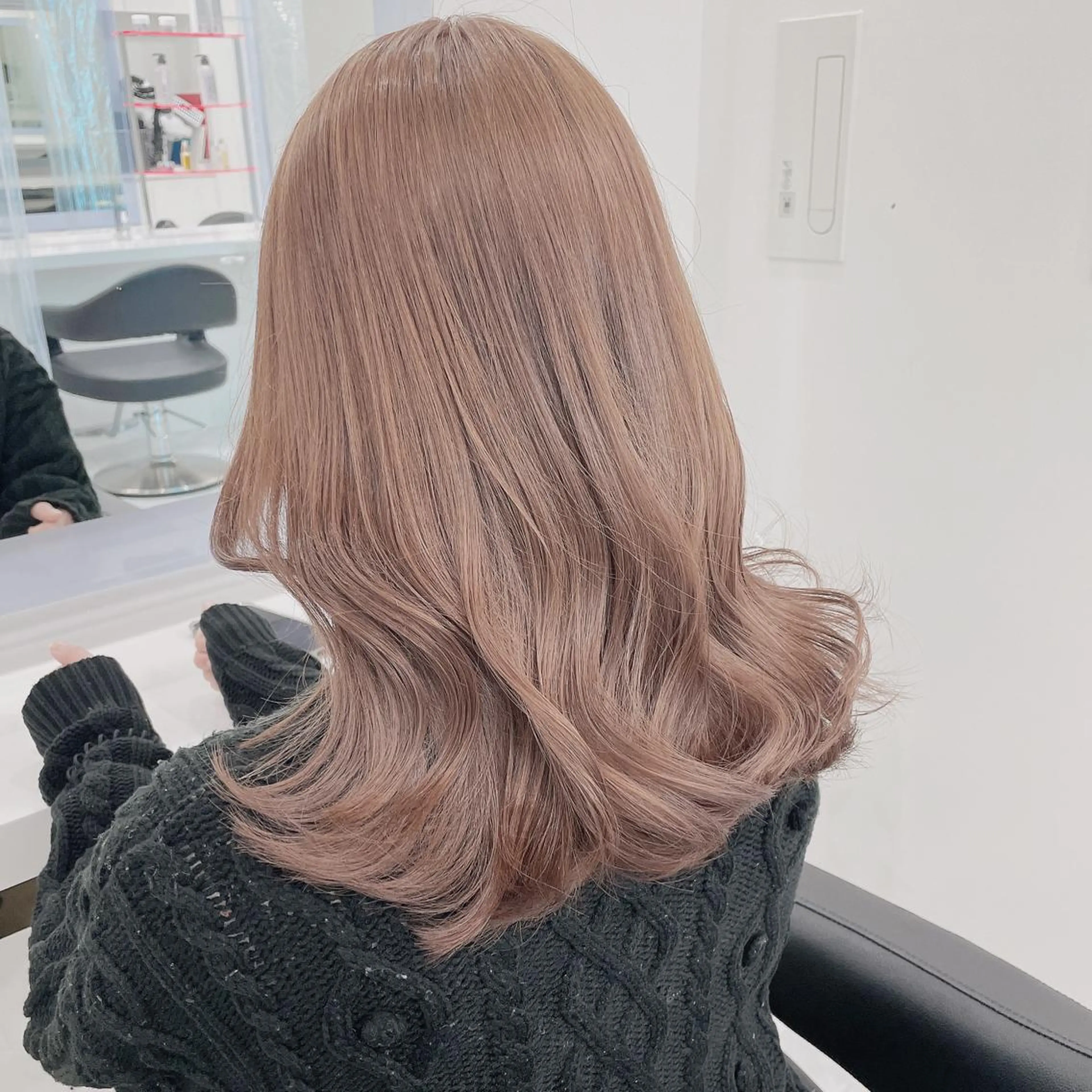 セミロング カラー ヘアアレンジ 透明感カラー ヘアカラー トリートメント 髪質改善/ハイトーン /新宿/Takutoのヘアスタイル