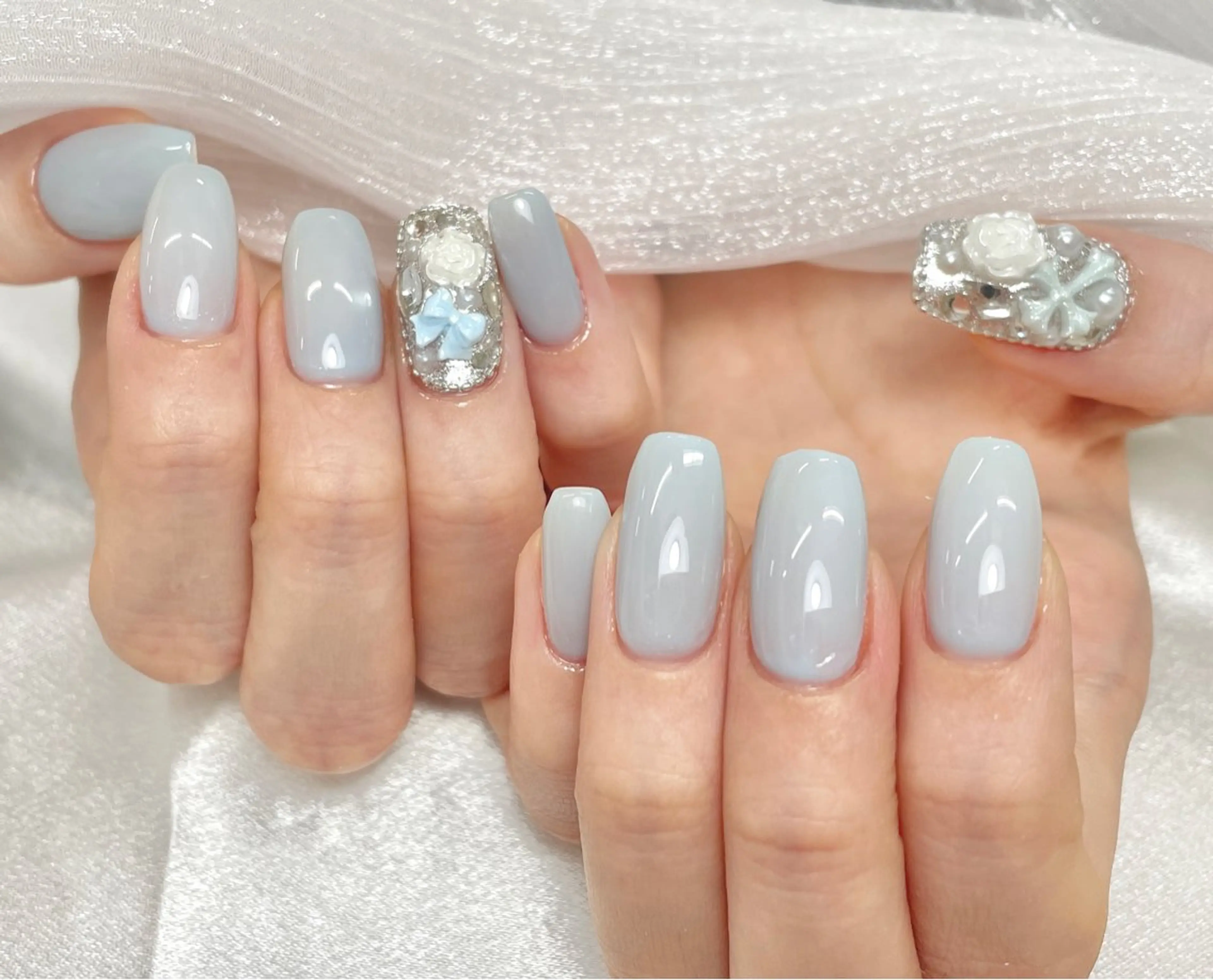 ネイル ワンカラーネイル 夏 目のネイルデザイン