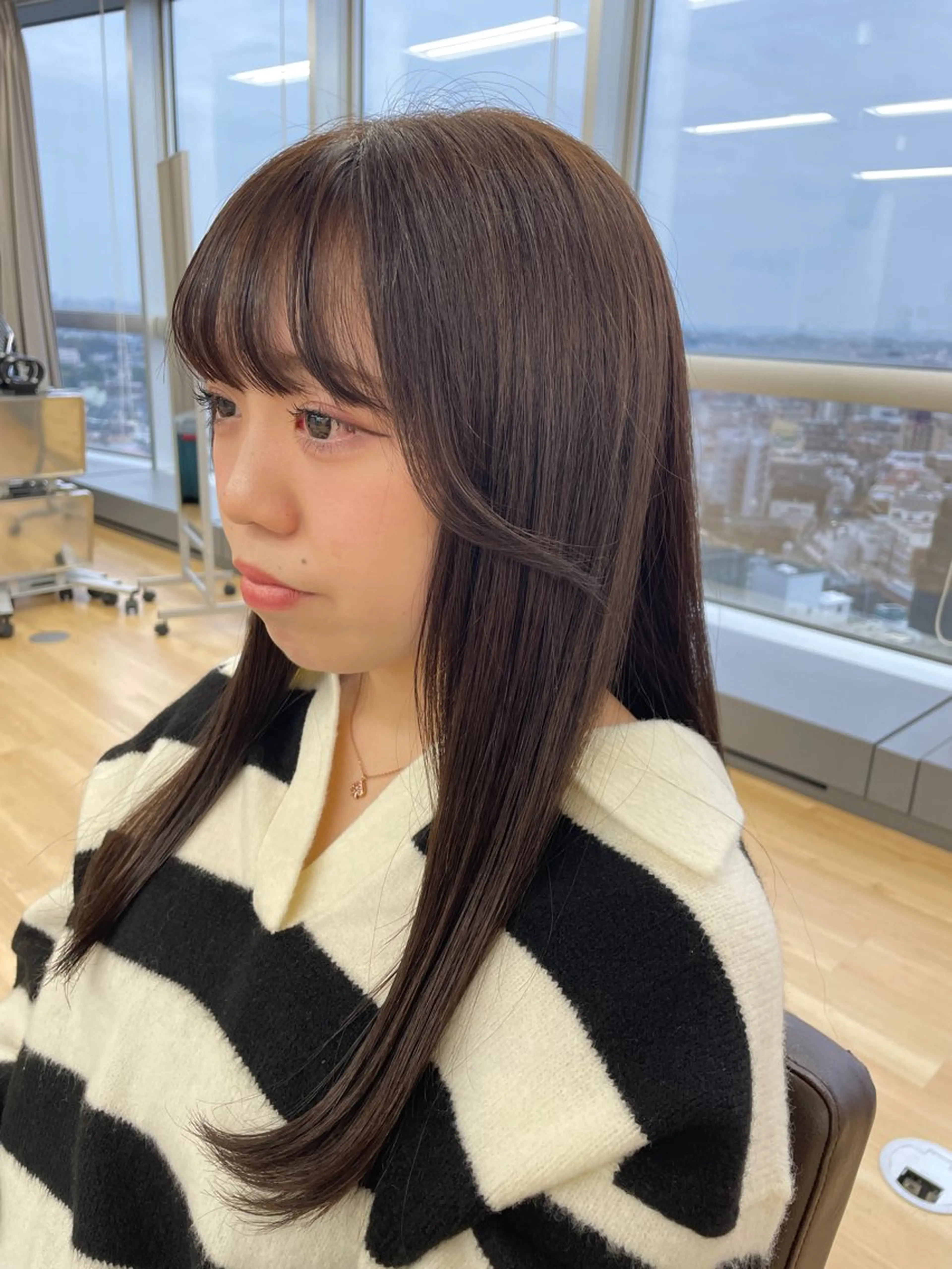 ロング カラー HONOKA 縮毛矯正/艶カラーのヘアスタイル