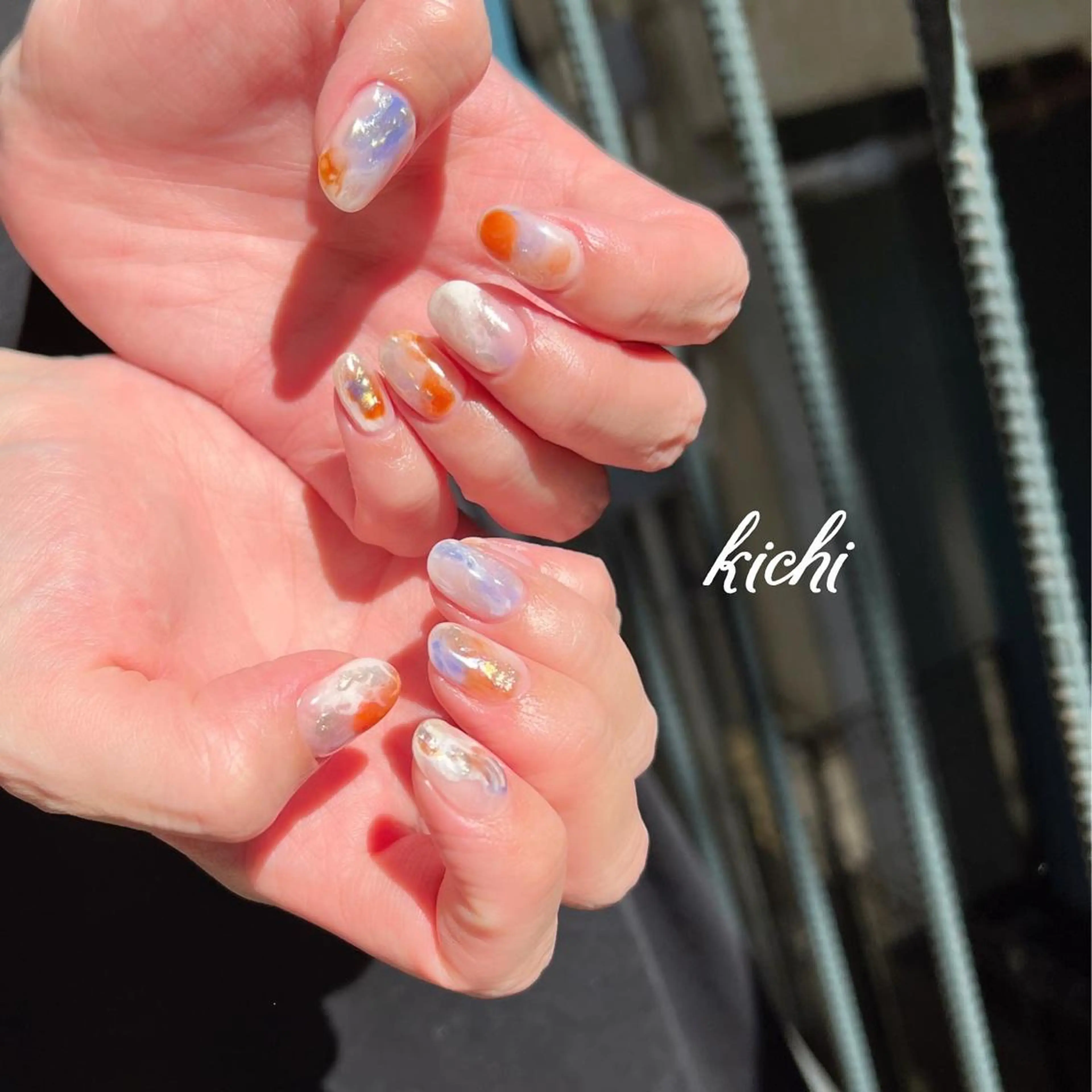 ネイル ジェルネイル 持ち込み ニュアンスネイル パラジェル 夏ネイル kichi･:* みじゅのネイルデザイン