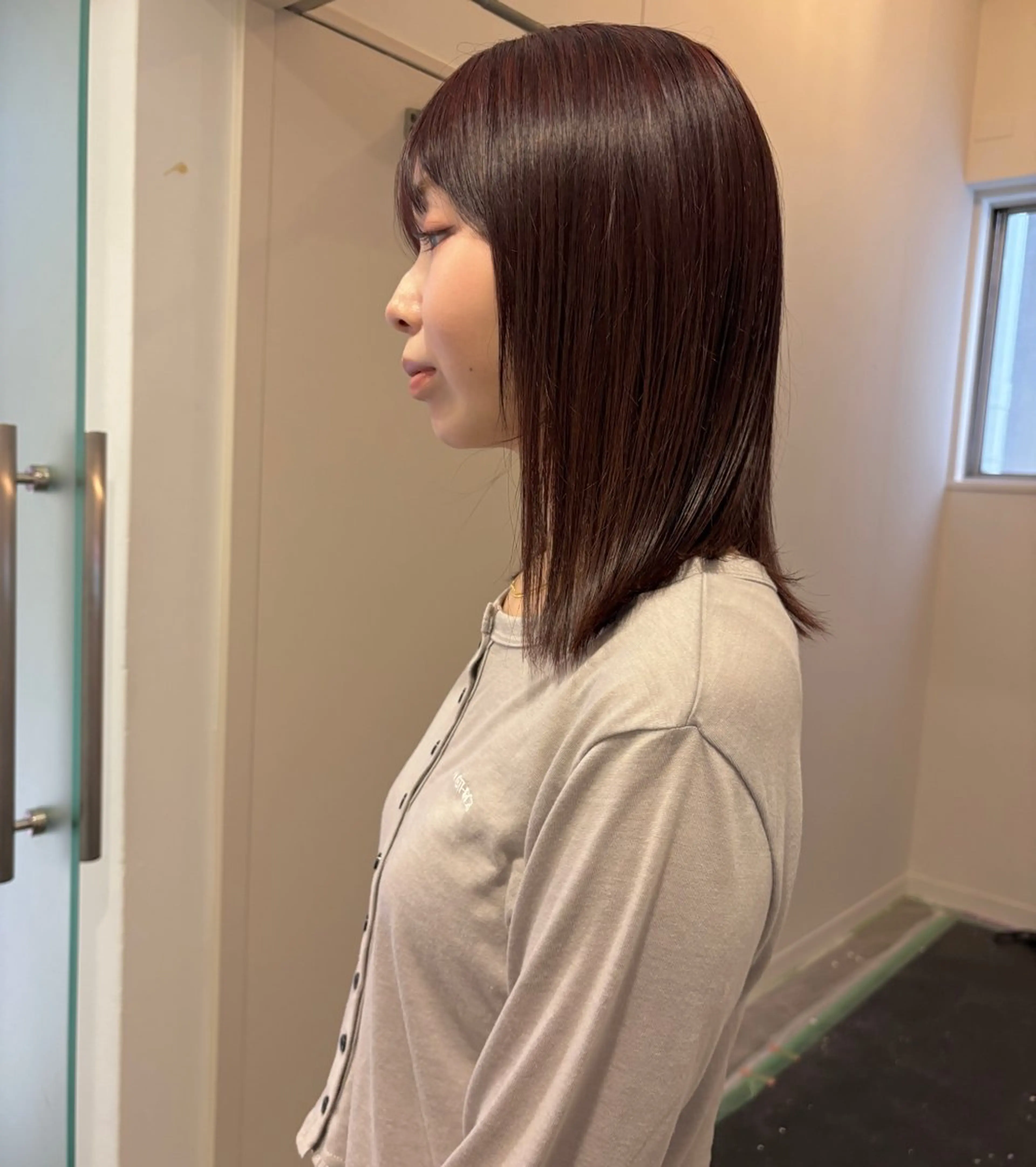 ミディアム 髪質改善 縮毛矯正 トリートメント カット ヘアカラー 縮毛矯正 トリートメント やまもと さえのヘアスタイル