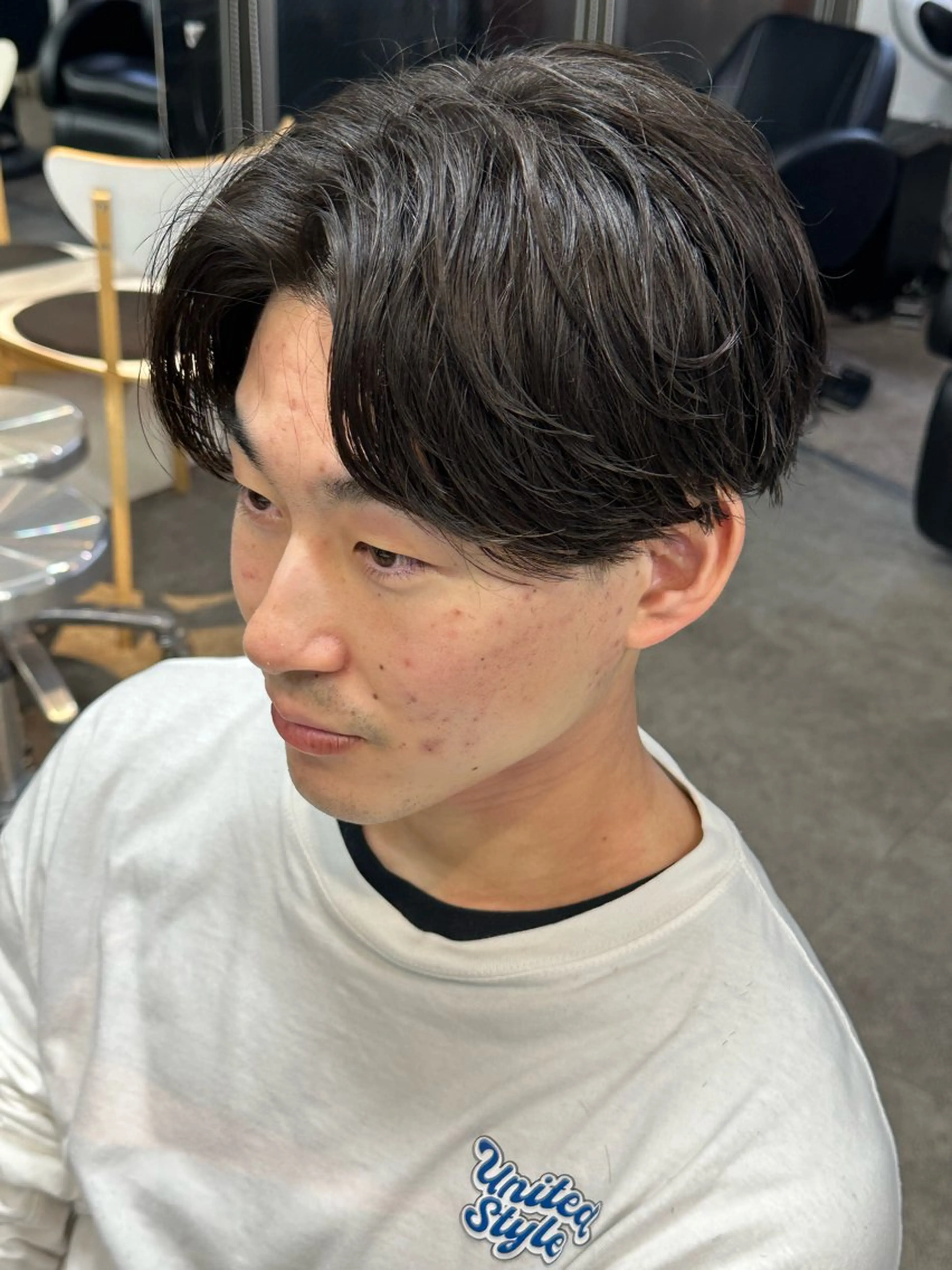 パーマ メンズ フェザーパーマ マッシュ メンズパーマ 学生（メンズ向け） メンズツイストパーマ fifth men's原宿所属・fifth/原宿/ シャドウパーマ/カズのヘアスタイル