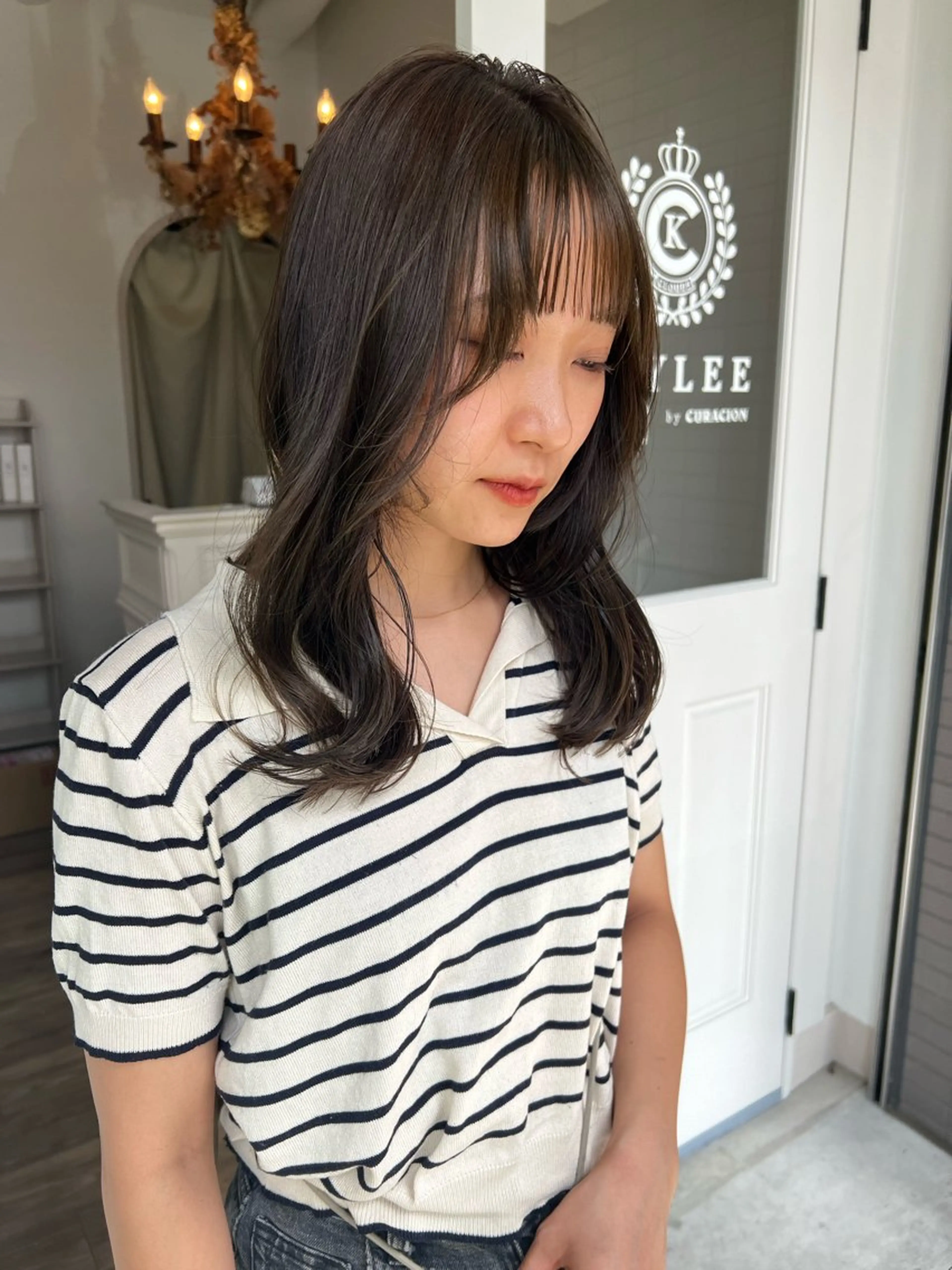 ミディアム 顔周りカット 韓国風ヘア 髙橋 秀果のヘアスタイル