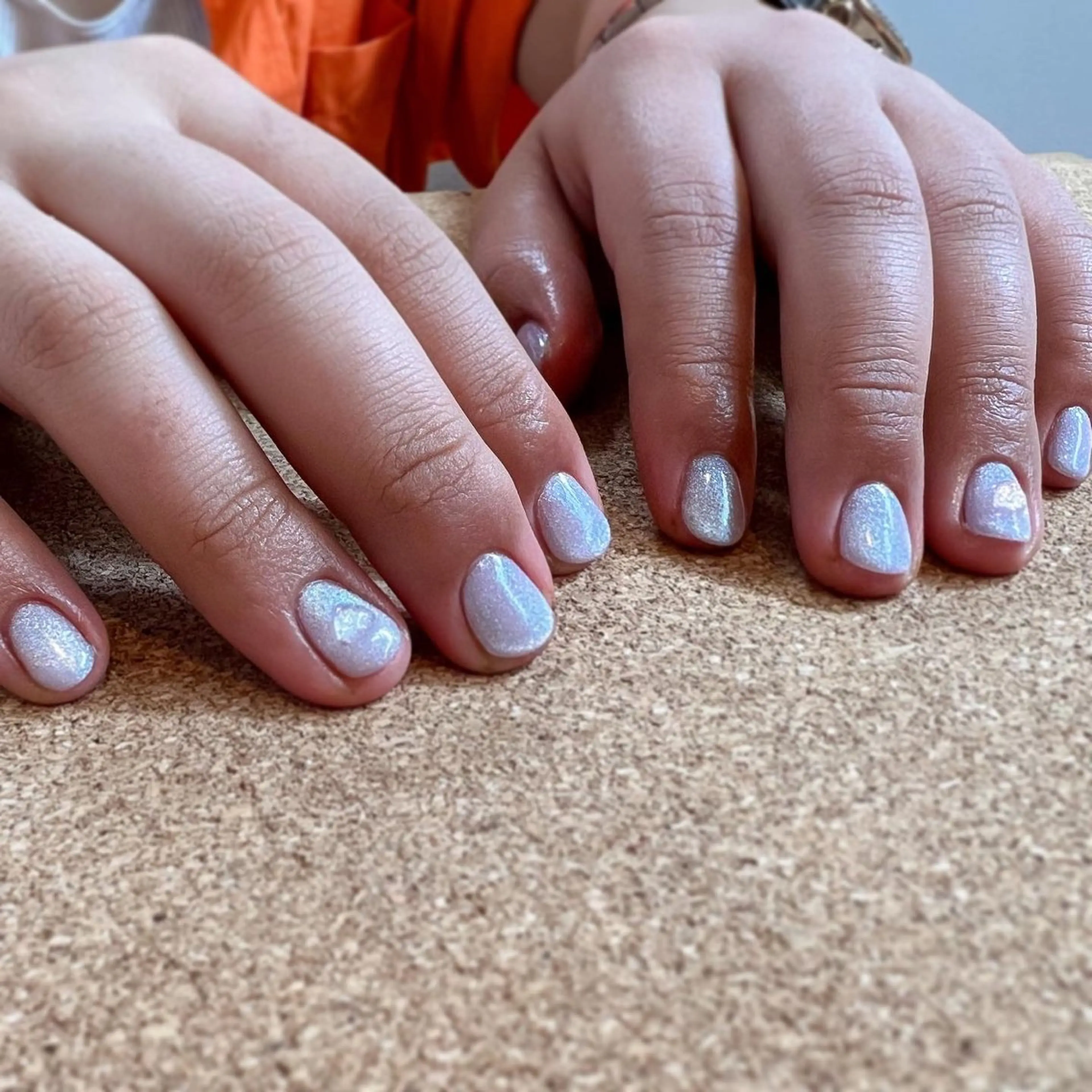 ネイル アートネイル オーロラネイル ブルー マグネットネイル ハンドネイル pointillé .ayaのネイルデザイン