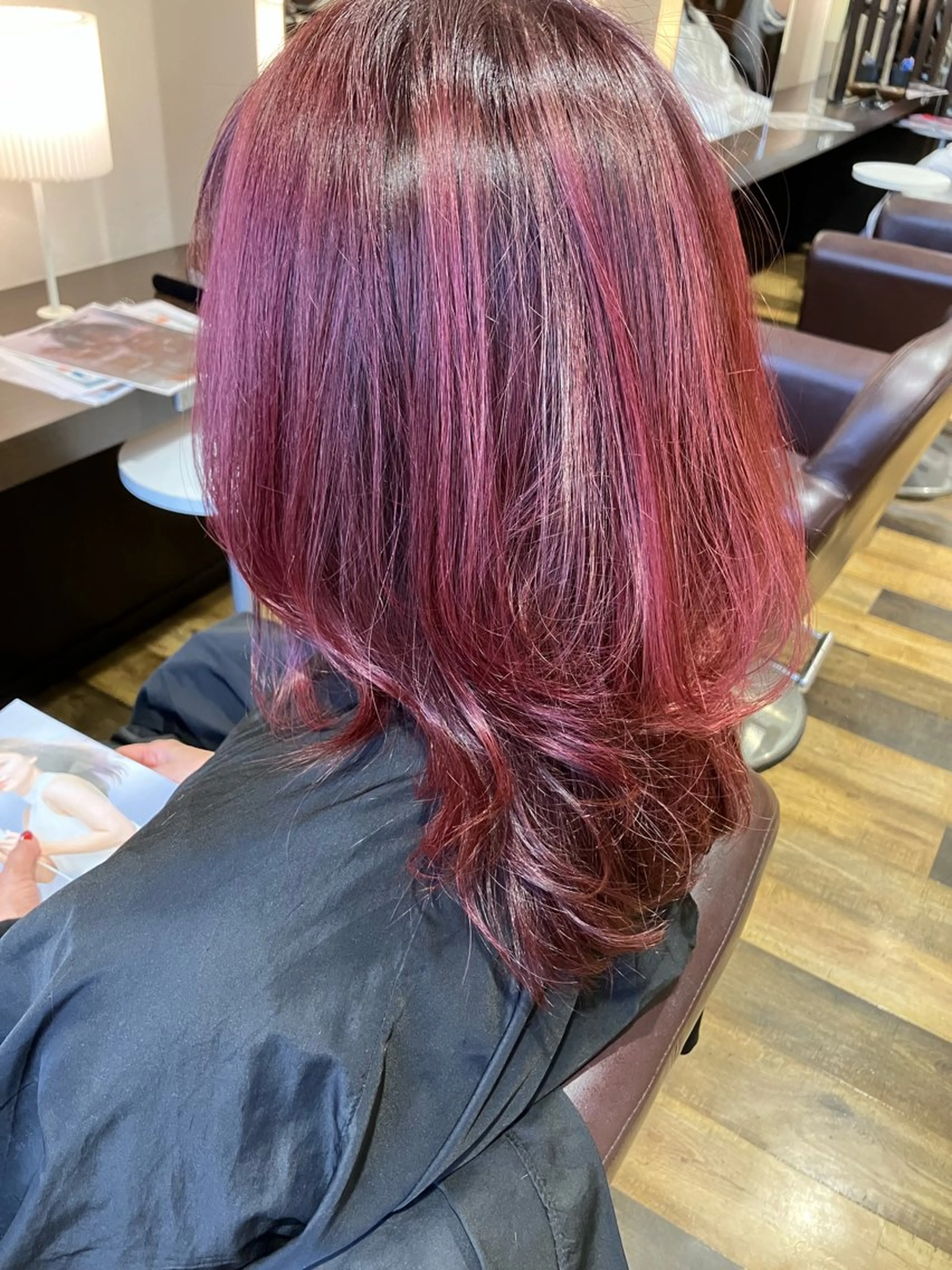 セミロング カラー 朝田 拓実のヘアスタイル